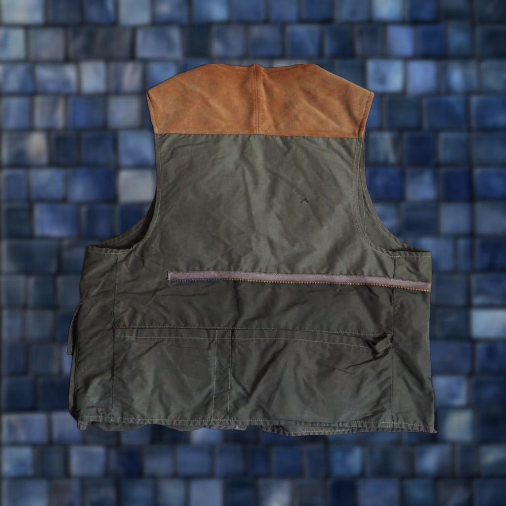 Vintage VINTAGE Shoshoni Vest Outdoor Hunting Cotton Suede Military Jacket Mens L Brown 50s Zip Pockets Size US L / EU 52-54 / 3 - 1 Thumbnail