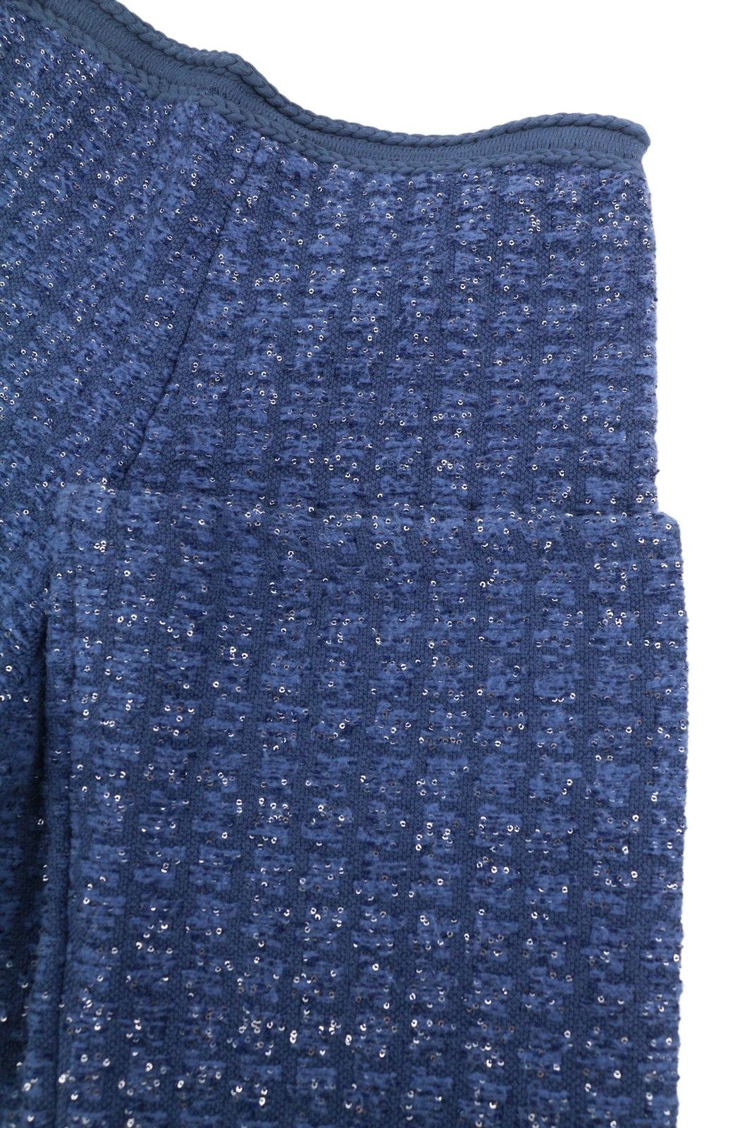 Sandro PALMIRA 36 S Blue Tweed Metallic Shiny Straight Fit 88505 Size 25" / US 0 / IT 36 - 6 Thumbnail