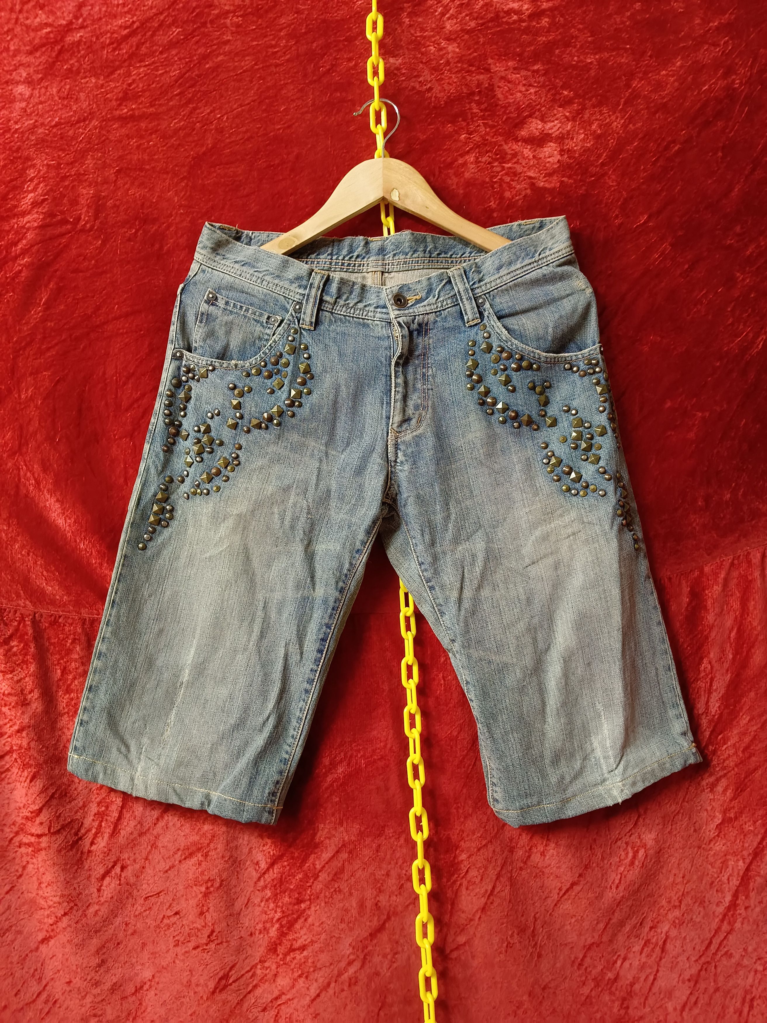 Japanese Brand × Tete Homme × Vintage Studded Short Jeans Size US 32 / EU 48 - 11 Thumbnail