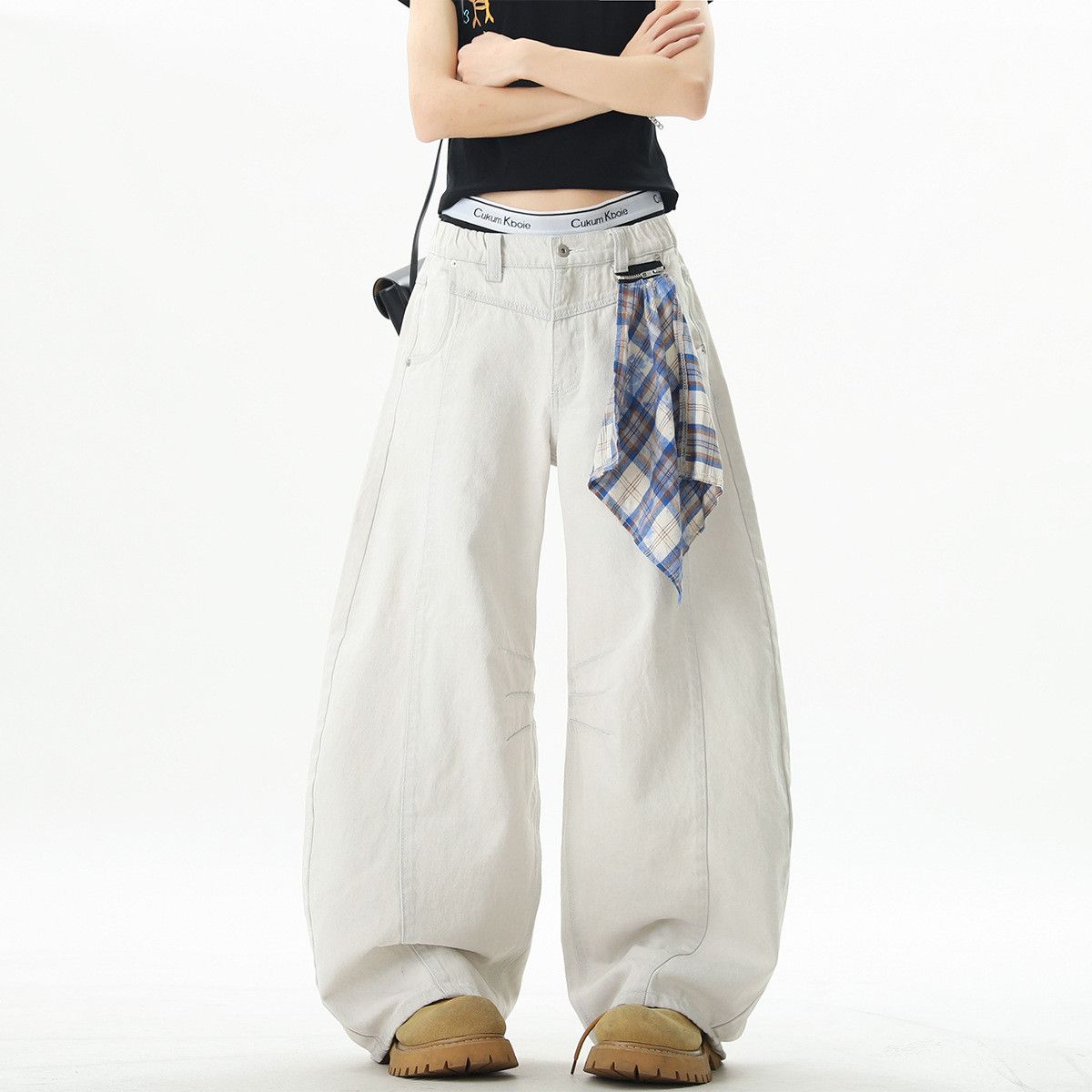Japanese Brand American men's baggy wide-leg loose scimitar work jeans Size US 32 / EU 48 - 1 Thumbnail