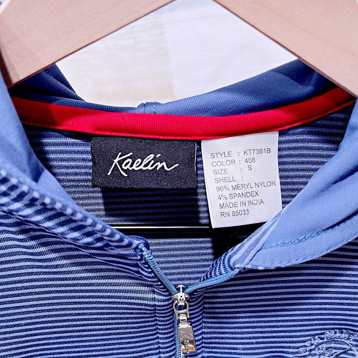 Other KAELIN 1/4 Zip Tech Hoodie Blue Stripe Tennis Womens Small Size S / US 4 / IT 40 - 7 Thumbnail