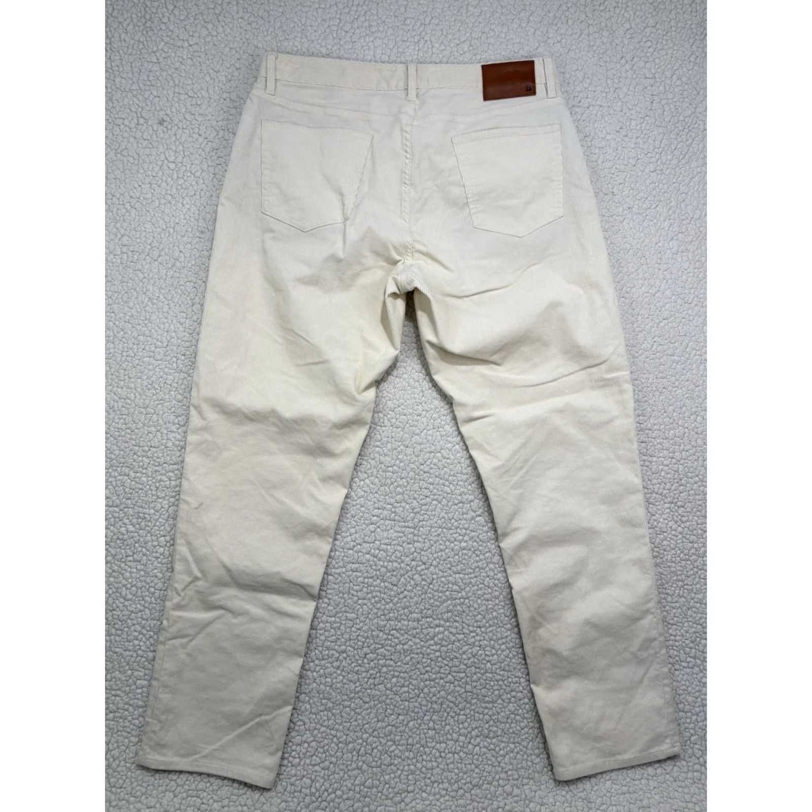 Bonobos Bonobos Pants Mens 34x30 Corduroy Ivory Cotton Stretch Slim Straight Leg Chino 90s Preppy Size US 34 / EU 50 - 6 Thumbnail