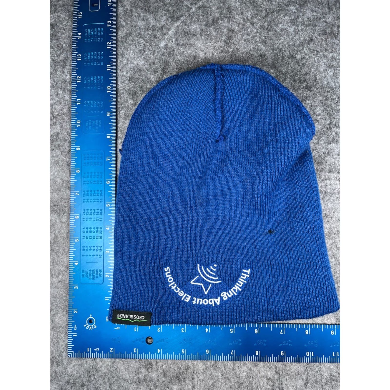 Vintage Crossland Beanie Toque Hat Adult Blue 100% Acrylic Knit Wool/Casual Outdoor Winter Size ONE SIZE - 5 Thumbnail