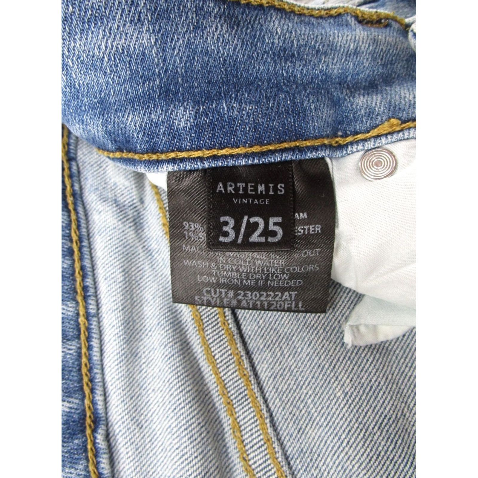 Denime Artemis Jeans Women Flared Denim 25 Blue Stretch 5-Pocket Regular Size 3/25 Vintage Hughesing? Size 42" / US 20 - 5 Thumbnail