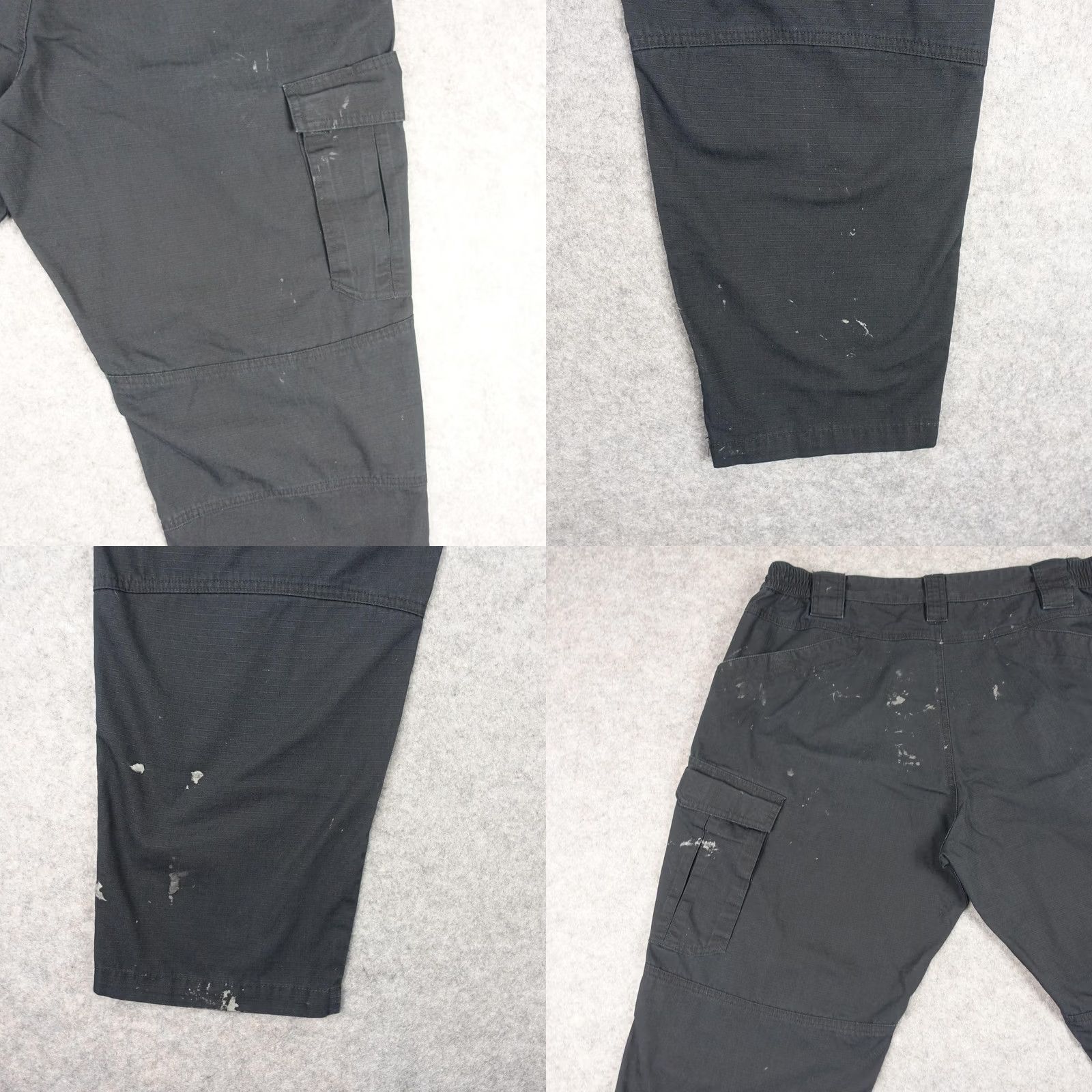 Vintage CQR Cargo Pants Mens 35x29 Black Tactical Workwear Elastic Waist Pockets Utility Pants Straight 29in Inseam Mens Regular Size US 35 - 9 Thumbnail