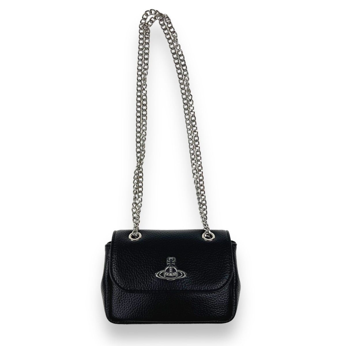 Vivienne Westwood Vivienne Westwood Re-Vegan Grain Small Purse With Chain Size ONE SIZE - 3 Thumbnail