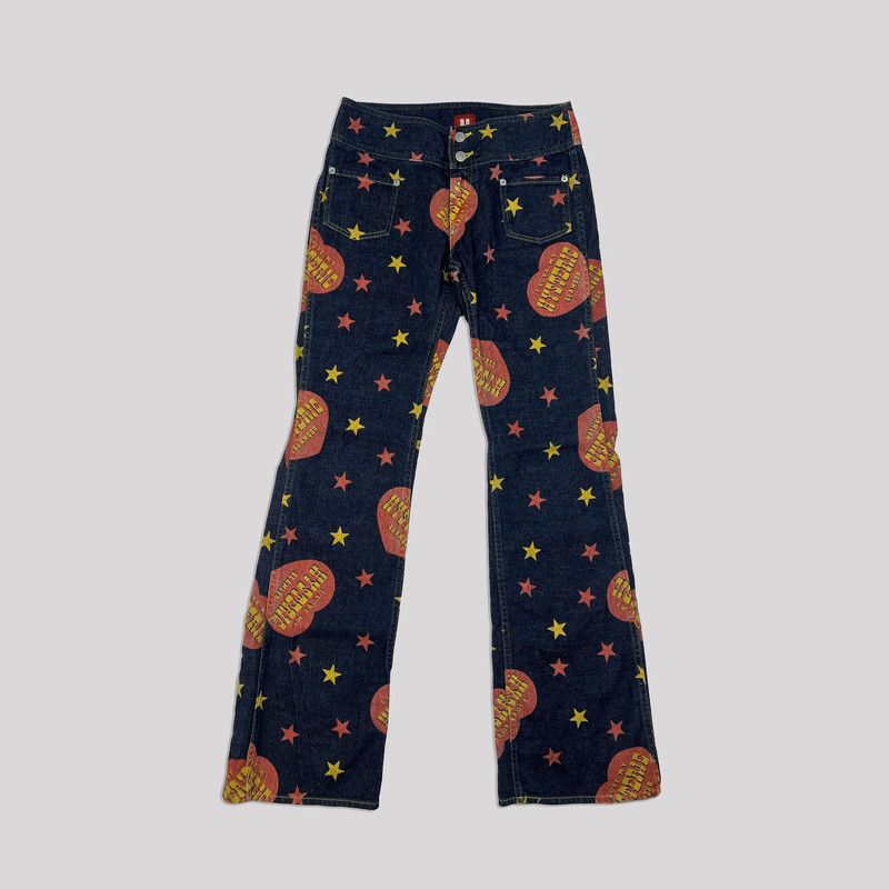 Hysteric Glamour 90s Hysteric Glamour Heart & Star Print Jeans - w27" Size 27" / US 4 / IT 40 - 1 Thumbnail