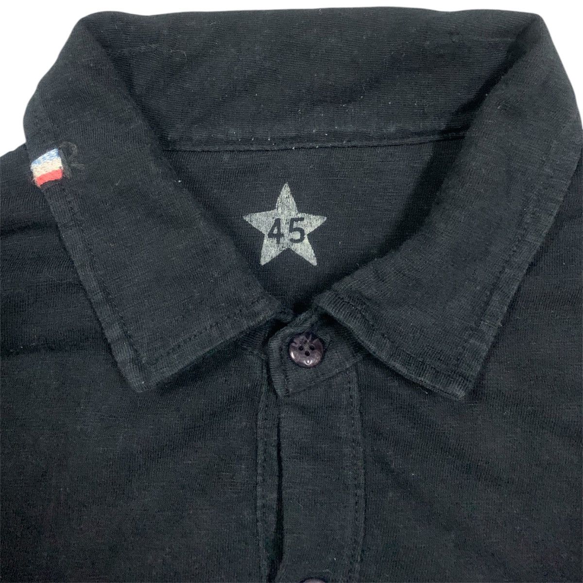 45rpm 45R Star Black Zimbabwe Cotton Polo Shirt - Size 5 Size US XL / EU 56 / 4 - 7 Thumbnail