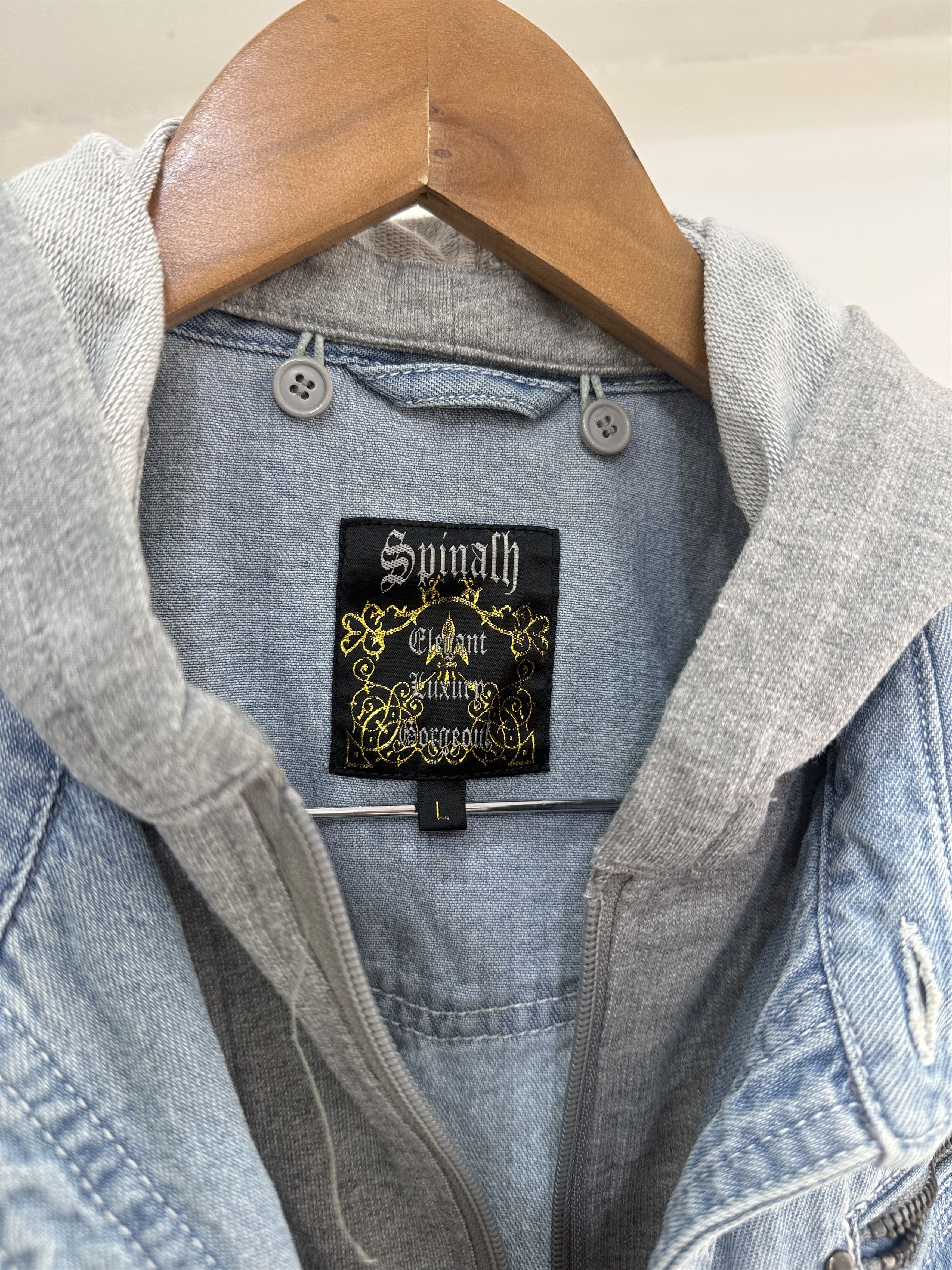 Japanese Brand Spinash Grunge Ifsixwasnine Japanese Brand Hooded Shirt Size US M / EU 48-50 / 2 - 8 Thumbnail