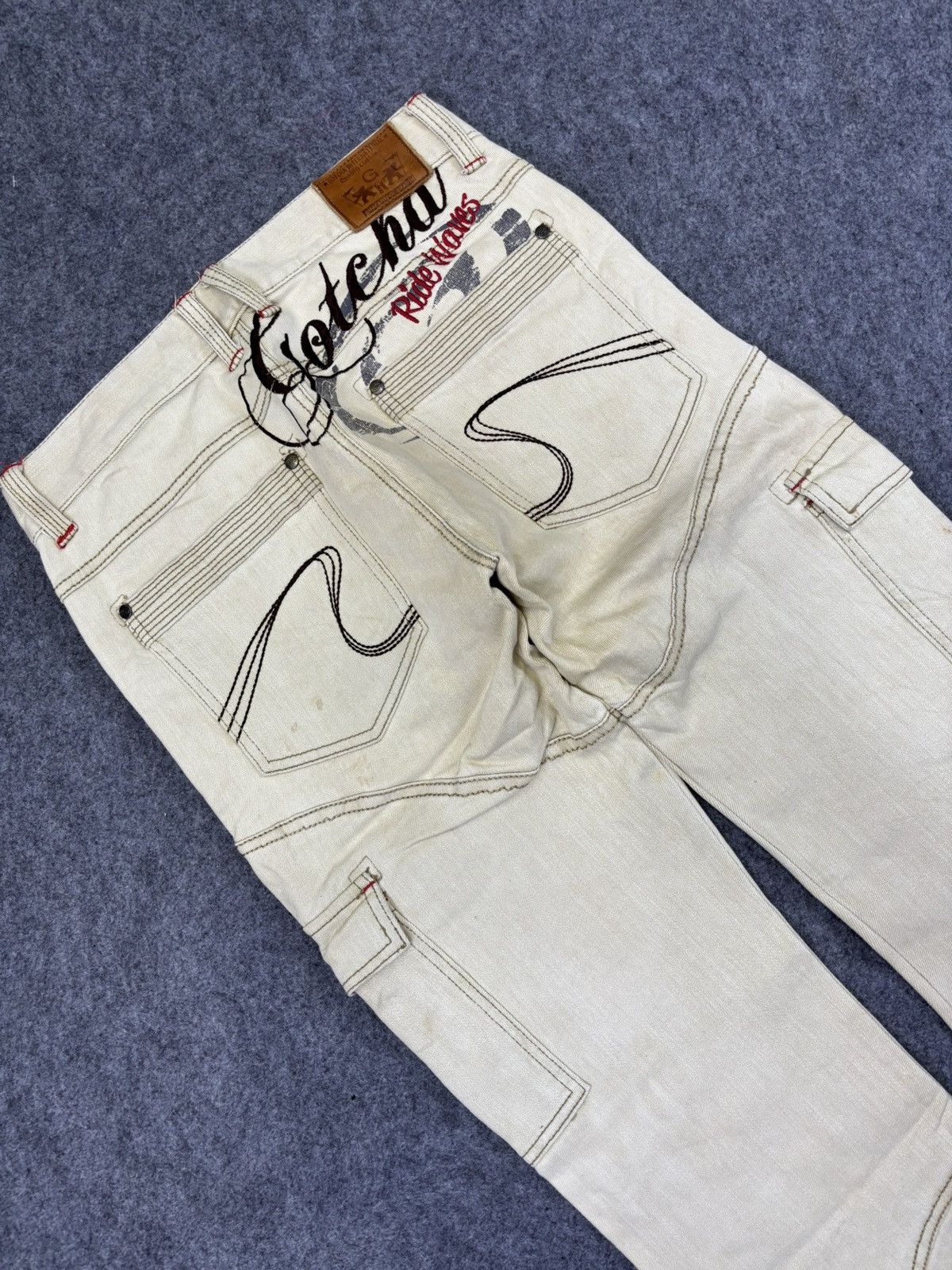 Gotcha 💥Vintage💥 Surf Style Gotcha Stretchable Cargo Pant F697 Size US 31 - 16 Thumbnail