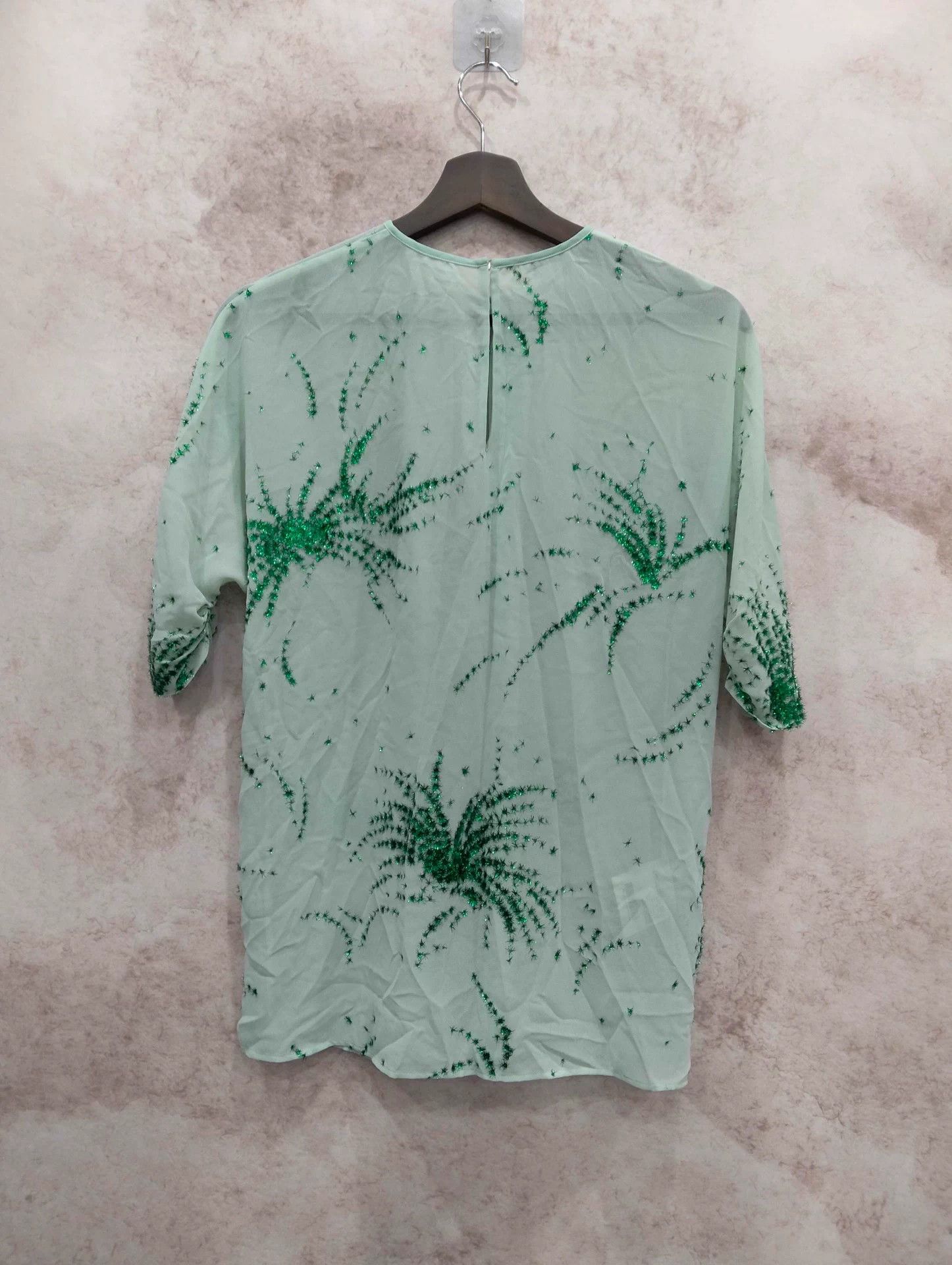 Miu Miu MIU MIU Green Short-Sleeve Top 40 Size S / US 4 / IT 40 - 2 Thumbnail