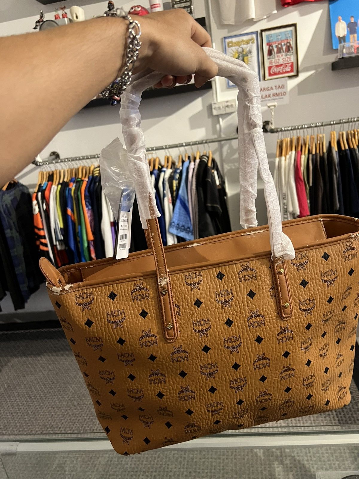 MCM MCM Top-Zip Shopper Tote Bag Size ONE SIZE - 6 Thumbnail