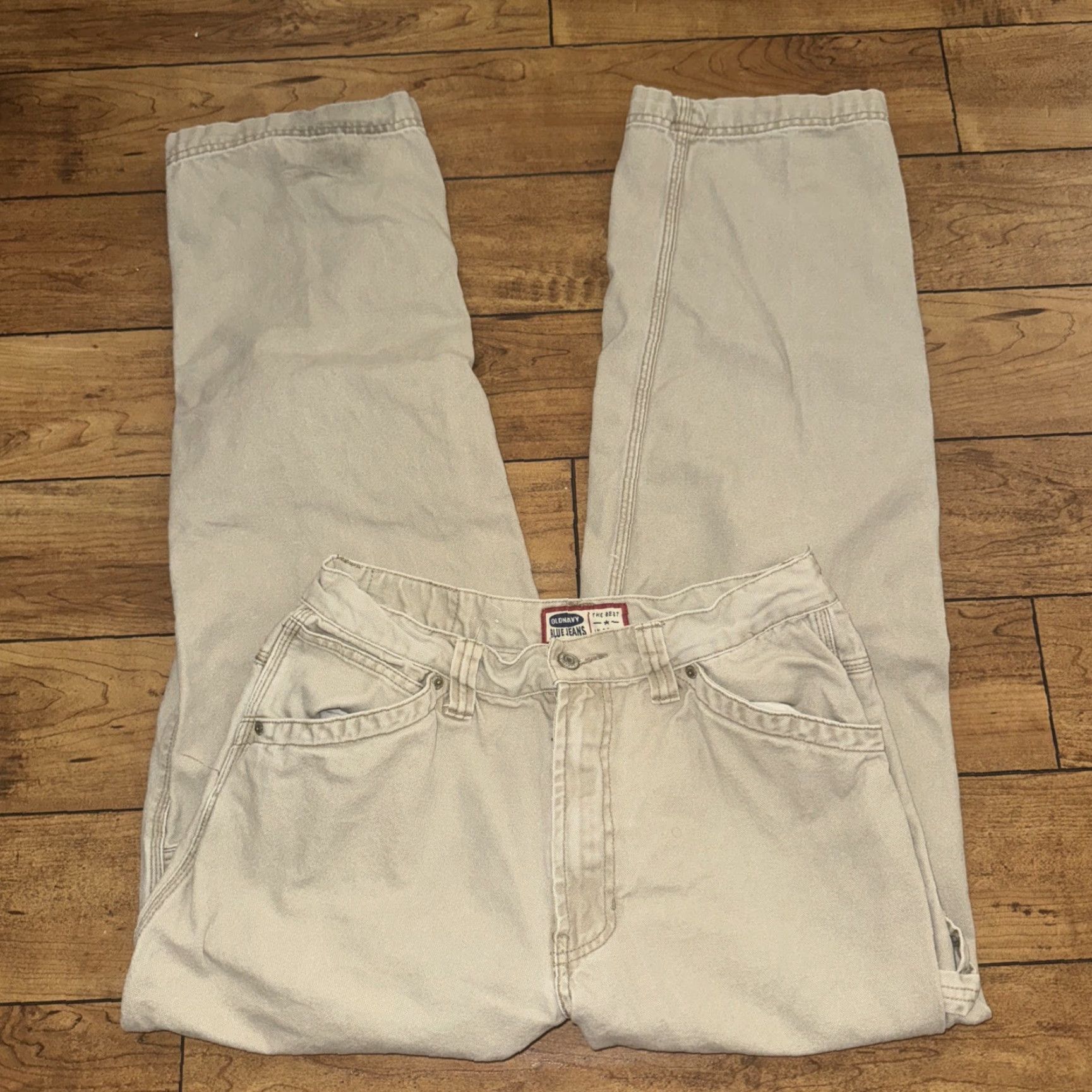 Old Navy VINTAGE Old Navy Canvas Carpenter Pants Men 30x32 Tan Jeans Canvas Straight 30 32 Mens Size US 30 / EU 46 - 4 Thumbnail