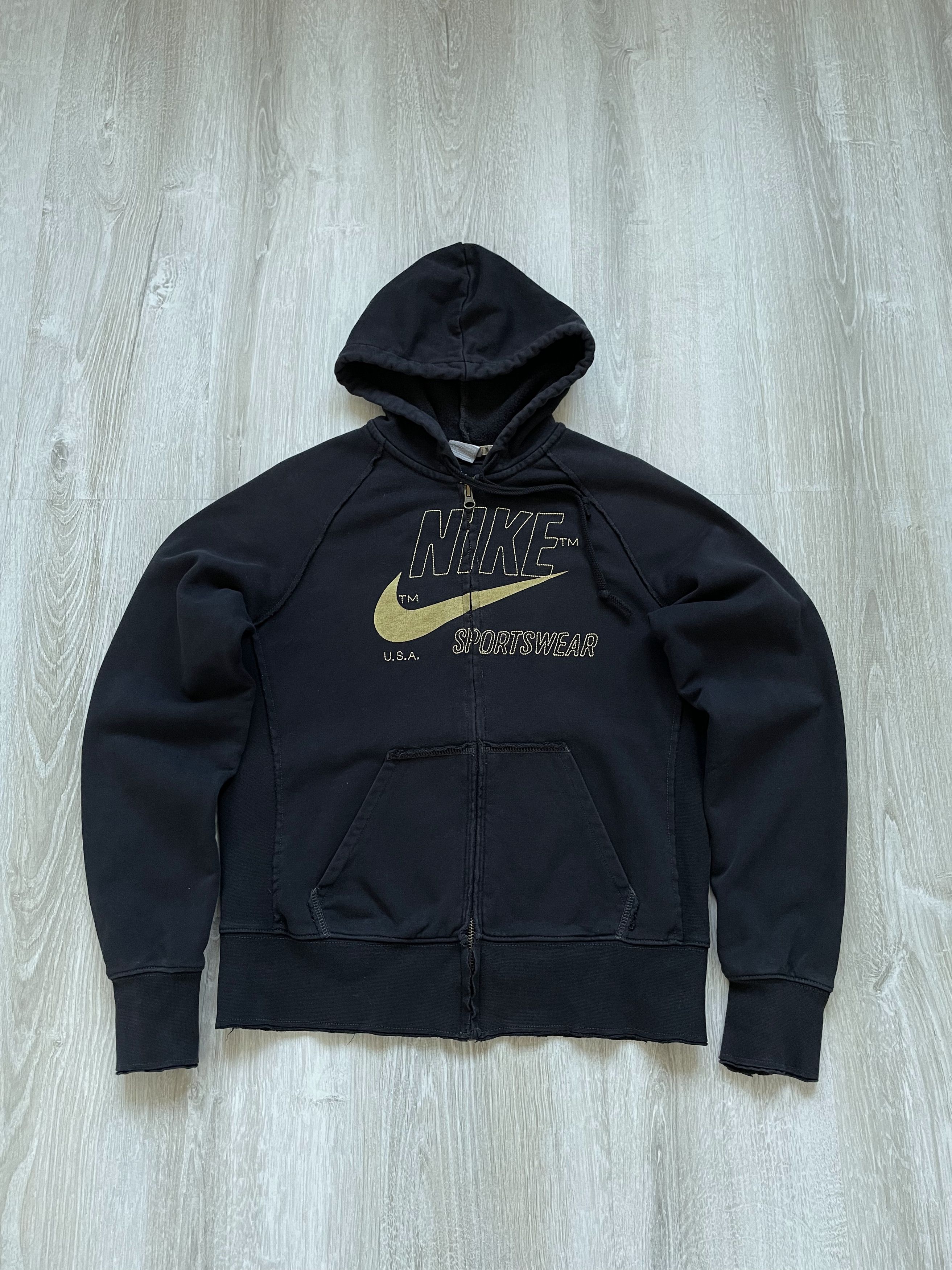 Nike Vintage Y2K Nike Big Logo Swoosh Zip Hoodie Size US XS / EU 42 / 0 - 1 Thumbnail