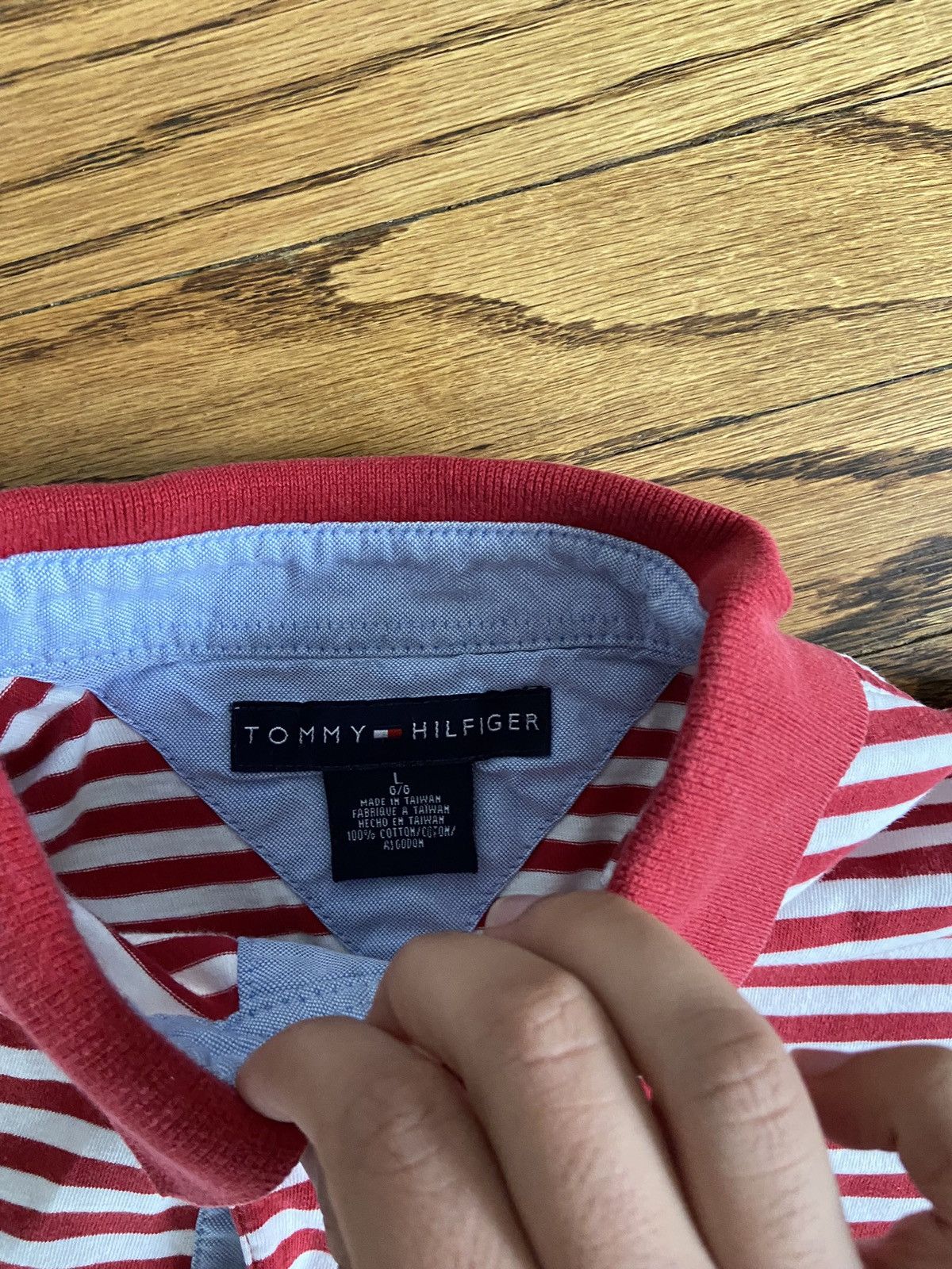 Tommy Hilfiger × Vintage Vintage Tommy Hilfiger polo shirt Size US L / EU 52-54 / 3 - 3 Thumbnail