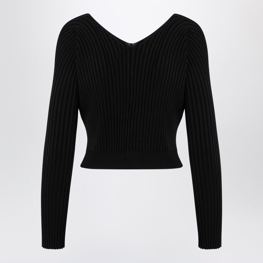 Jacquemus o1d2blof0824 La Maille Pralu Longue Cardigan in Black Size S / US 4 / IT 40 - 2 Thumbnail