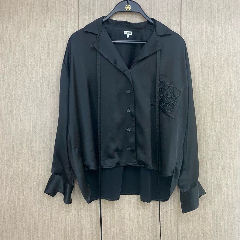 Loewe Loewe Black single-breasted collar shirt Size XS / US 0-2 / IT 36-38 - 1 Thumbnail