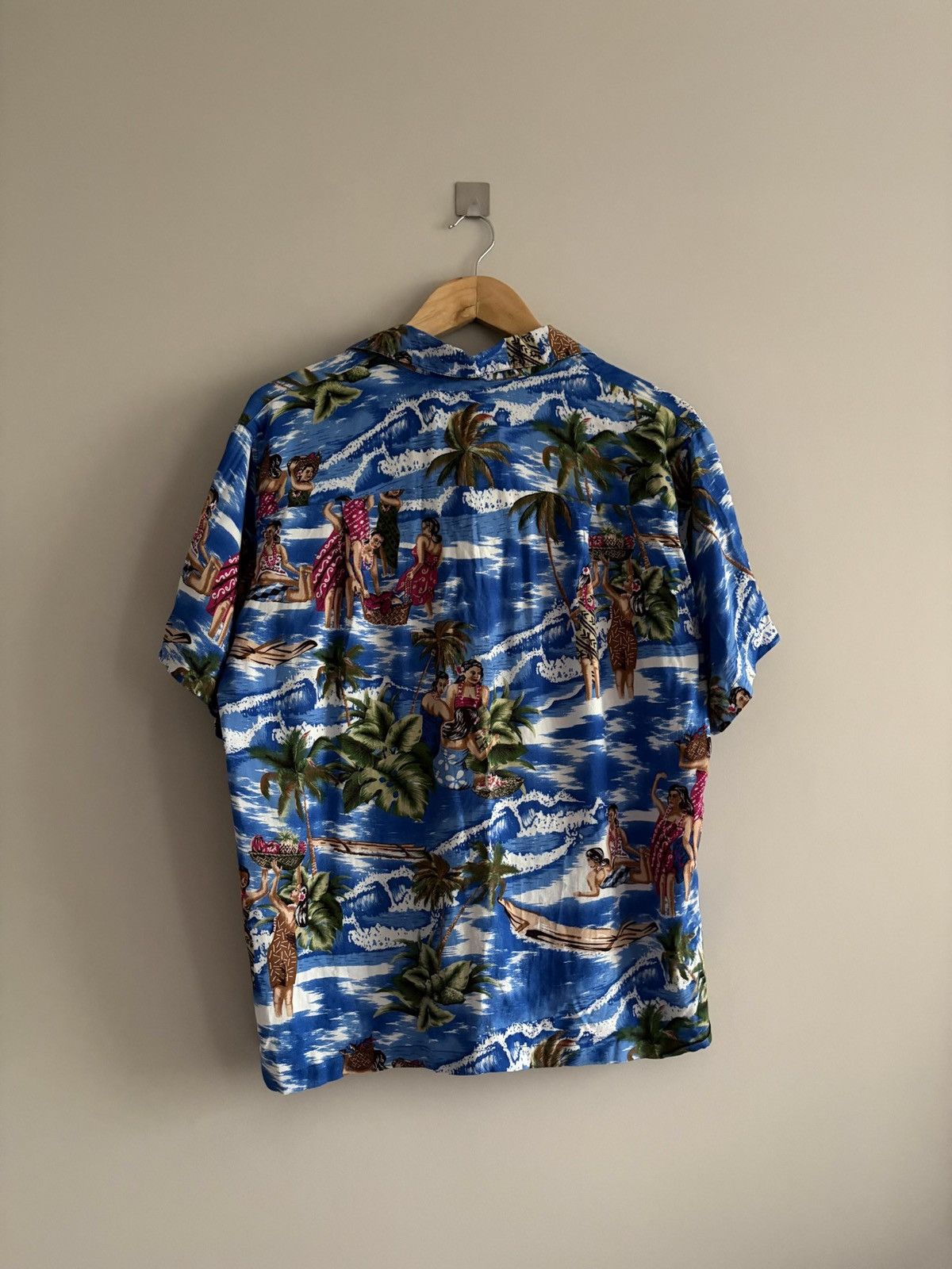 Vintage Vintage Blue Hawaiian Rayon Aloha Shirt Size US M / EU 48-50 / 2 - 7 Thumbnail