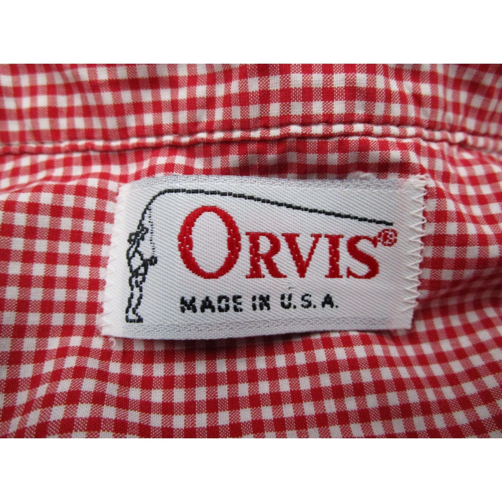 Orvis VINTAGE Orvis Shirt Mens Large Red Check Button Up Short Sleeve Made in USA Size US L / EU 52-54 / 3 - 2 Thumbnail