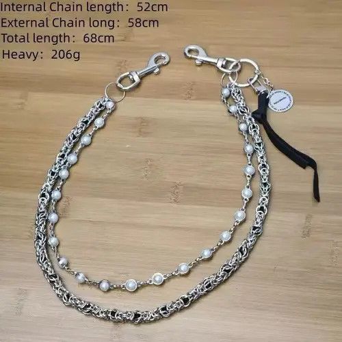 VIBE 2 Layer Natural Echo Pearled Wallet Chain Size ONE SIZE - 6 Thumbnail