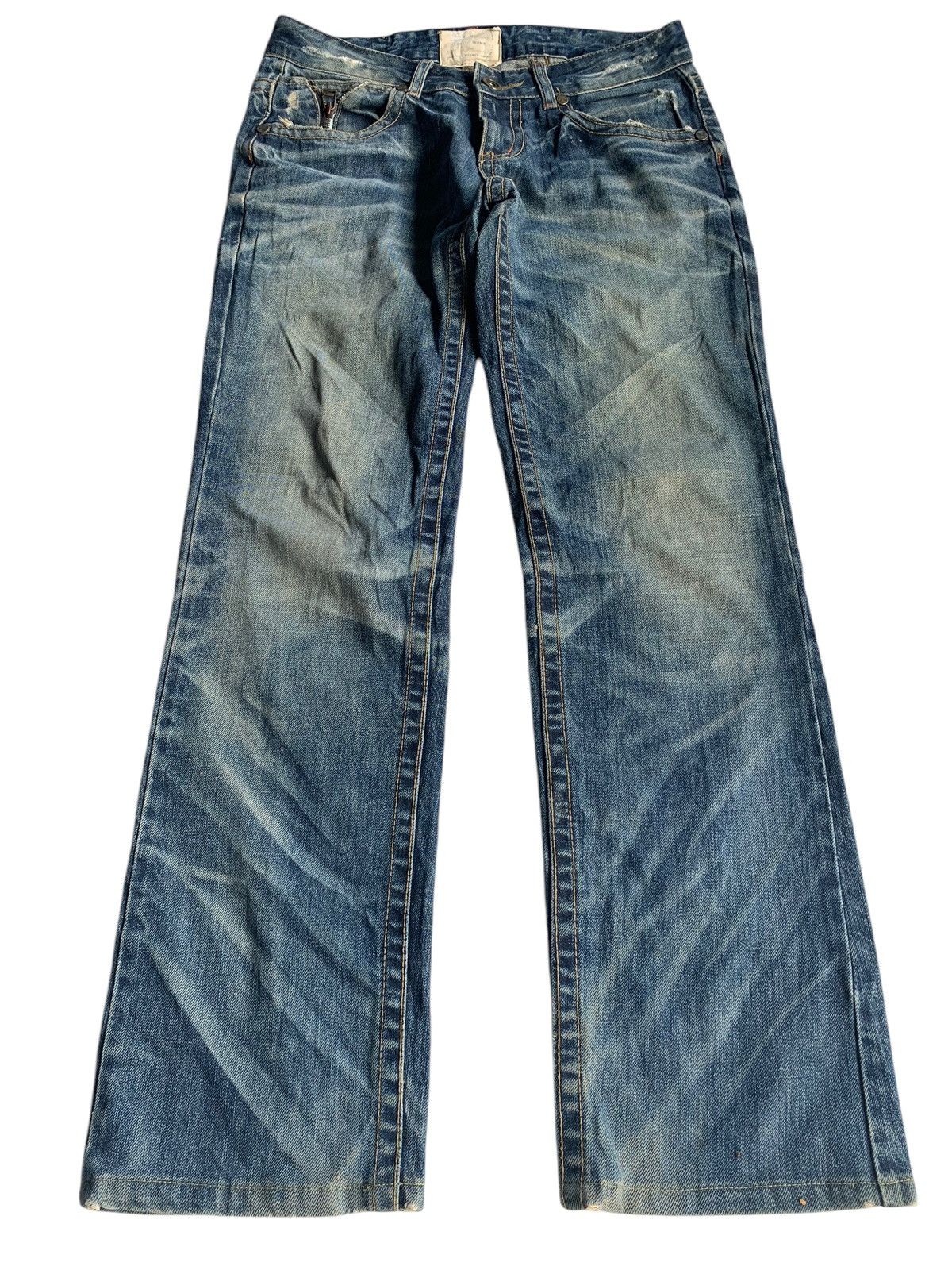 Kapital JAPANESE LOLITA PUNK STYLE FADED & RUSTY DISTRESSED DENIM☠️ Size US 33 - 4 Thumbnail