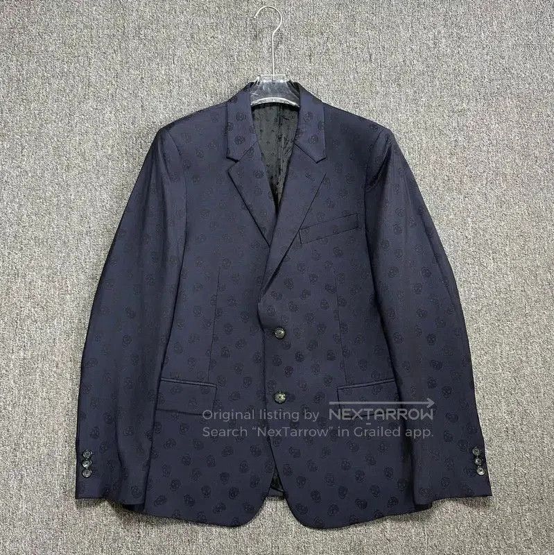 Alexander McQueen Alexander McQueen XL Navy Wool Men's Coat . Size US XL / EU 56 / 4 - 1 Thumbnail
