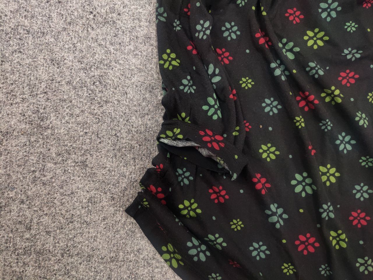 Gudrun Sjoden Gudrun Sjöden German Design Blouse Tunika Black Floral Size L / US 10 / IT 46 - 5 Thumbnail