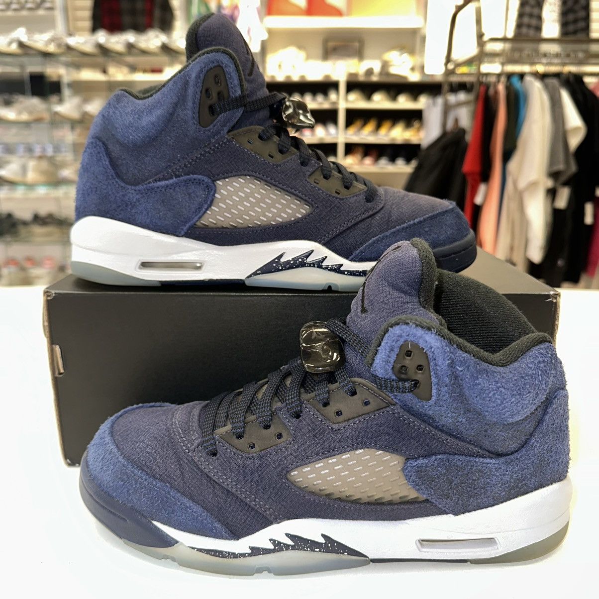Jordan Brand × Nike Size 8.5W - Air Jordan 5 Retro GS Midnight Navy FN5452-400 Size US 8.5 / IT 38.5 - 1 Thumbnail