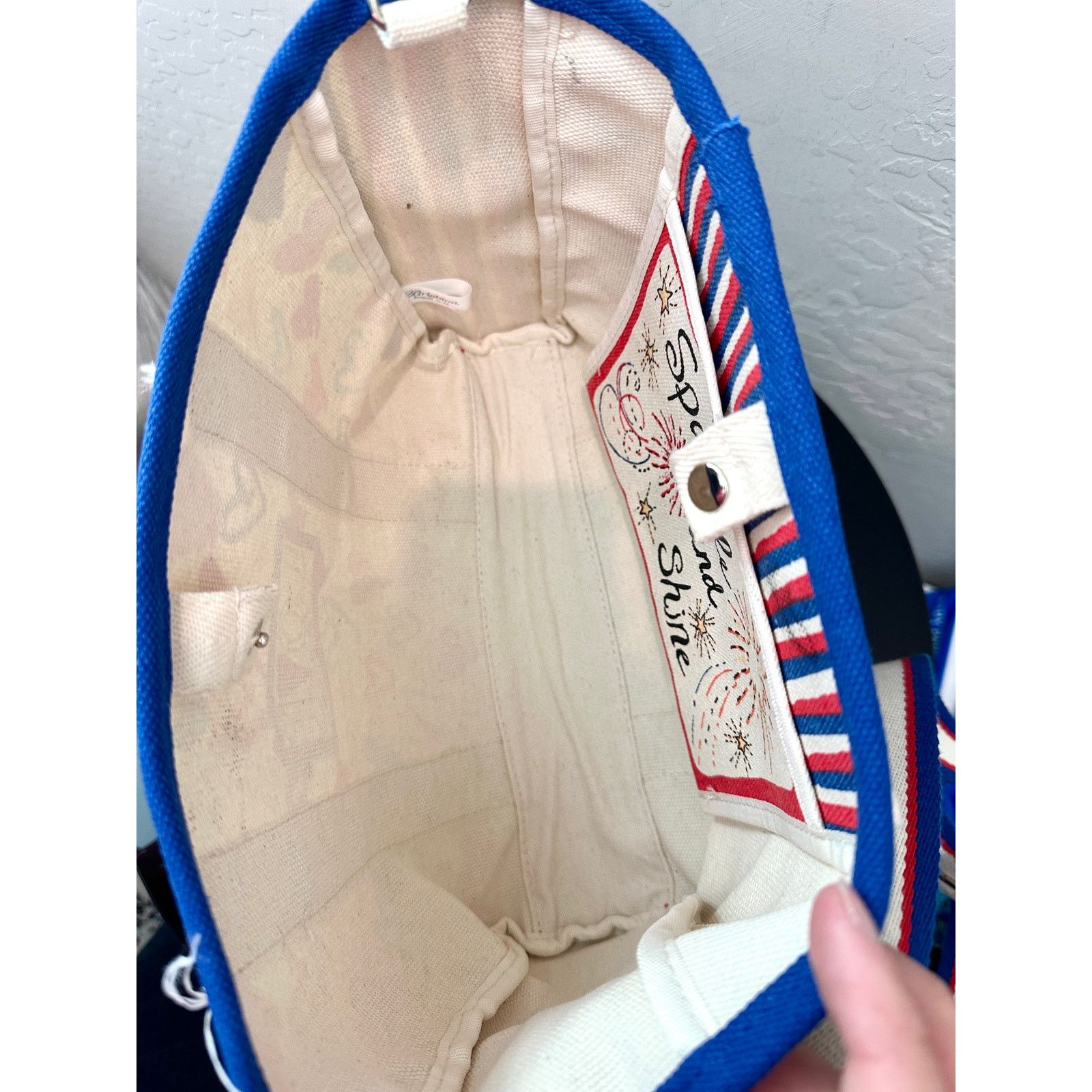 Brighton BRIGHTON | Red White And You Canvas Mini Tote Bag Purse Size ONE SIZE - 7 Thumbnail