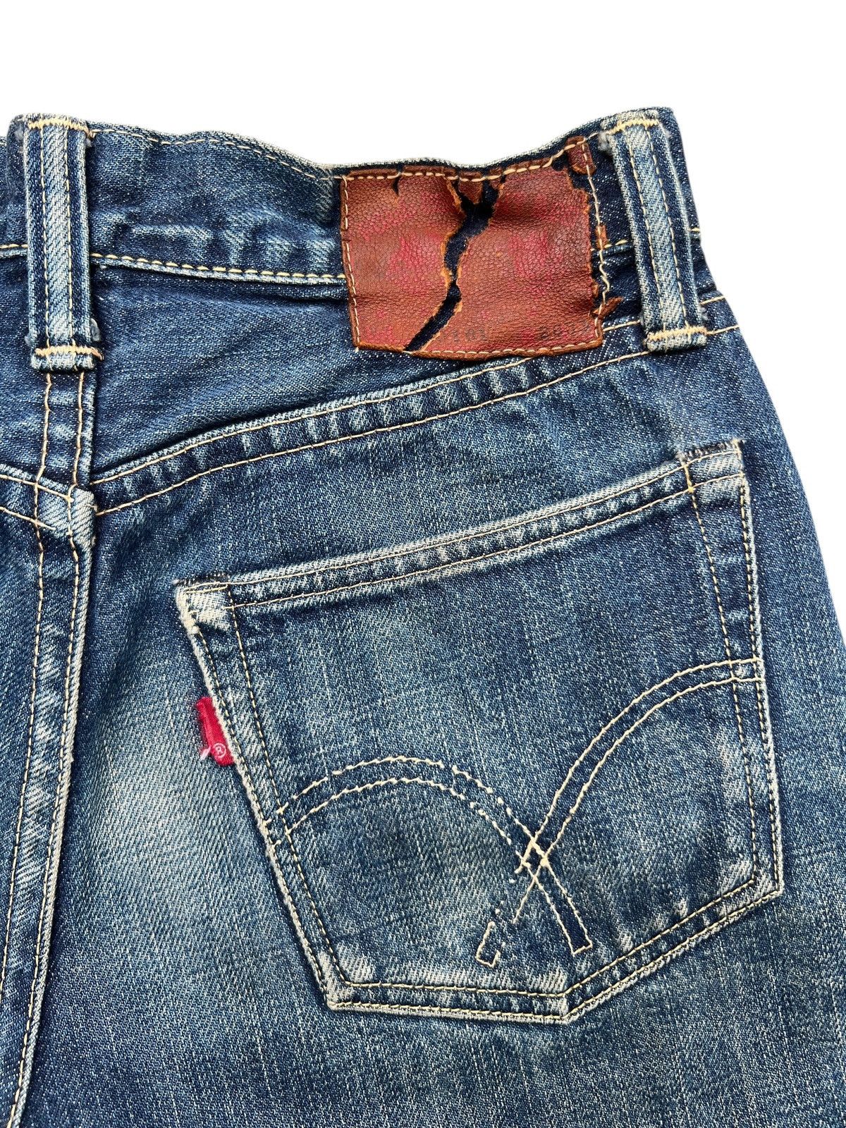 Vintage Full Count Selvedge Distressed Denim Jeans 25x29