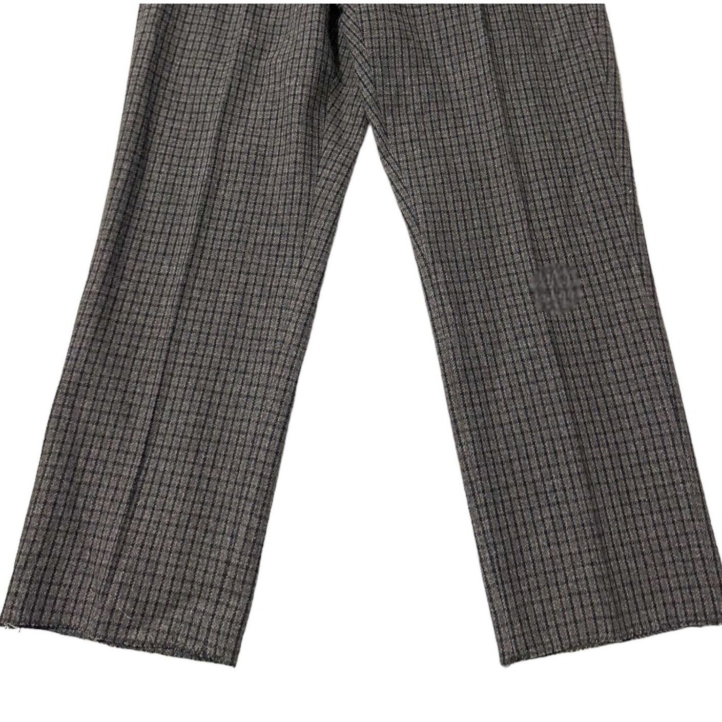 Miu Miu Miu Miu Wool Cashmere Check Cropped Pants Gray Straight Leg Size 30" / US 8 / IT 44 - 10 Thumbnail