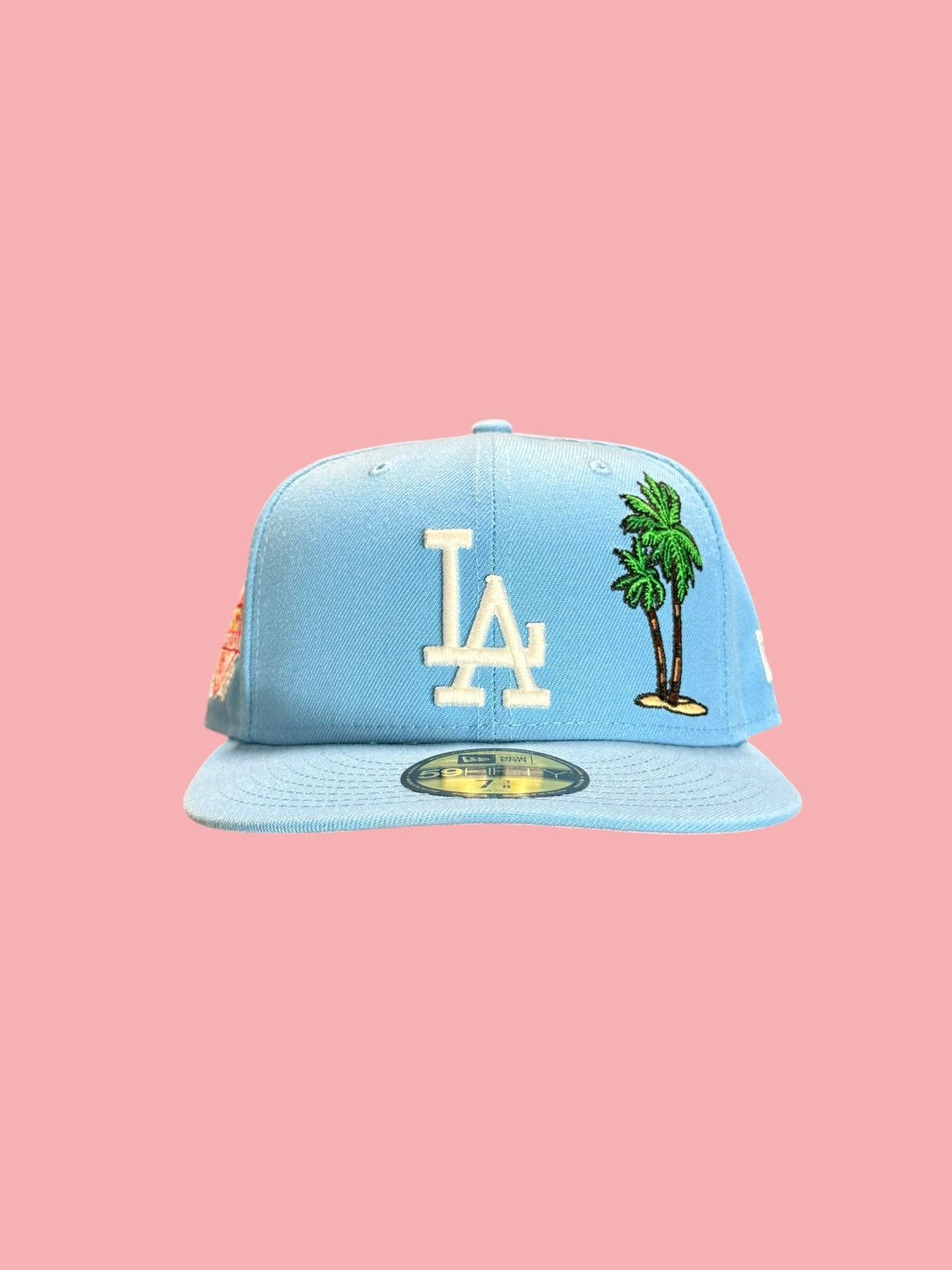 New Era LAST 7 3/8 LA dodgers palm tree fitted PINK bottom Size ONE SIZE - 1 Thumbnail