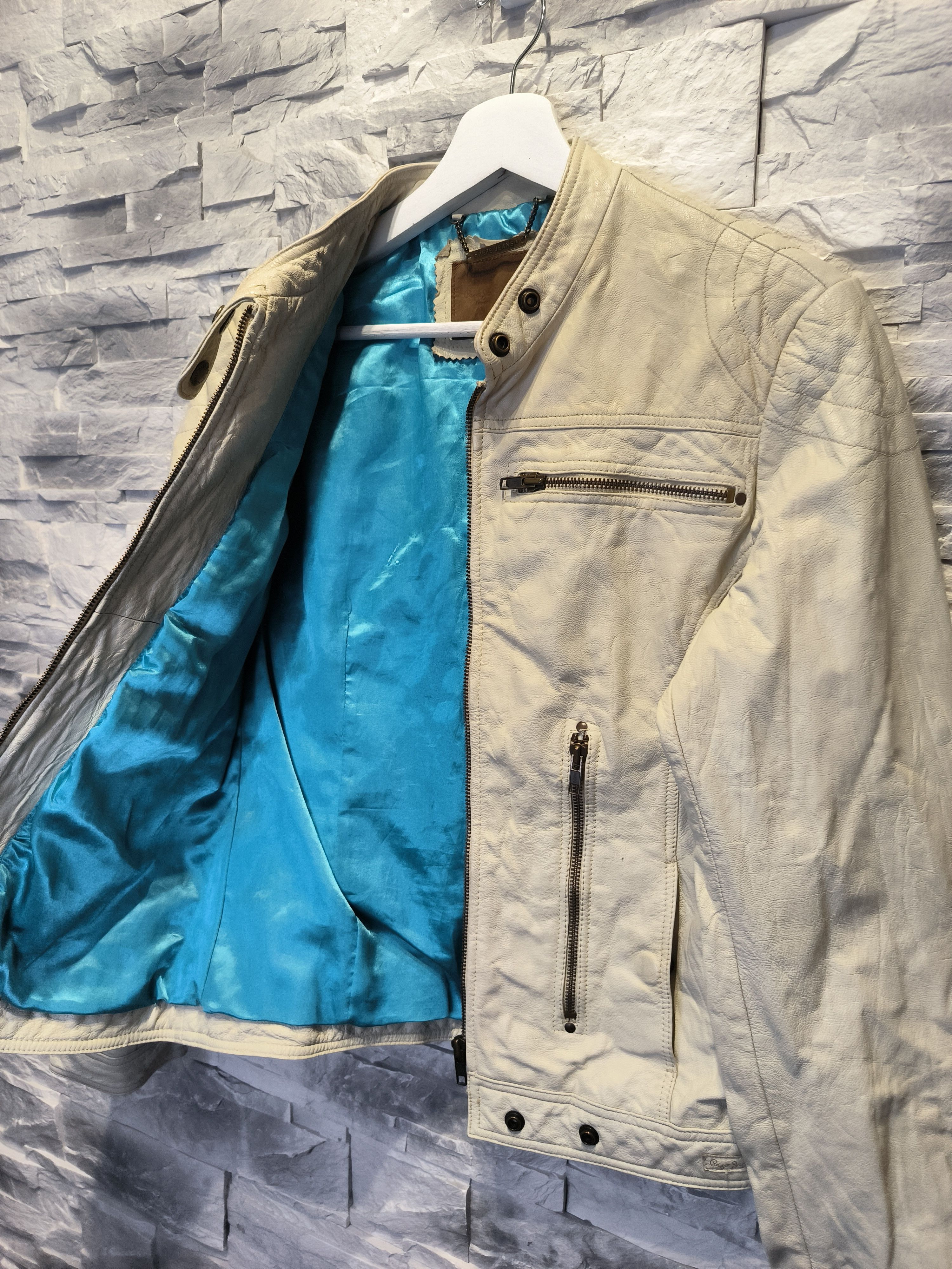 Pepe Jeans × Vintage Vintage Pepe Jeans Leather Jacket Size L / US 10 / IT 46 - 4 Thumbnail