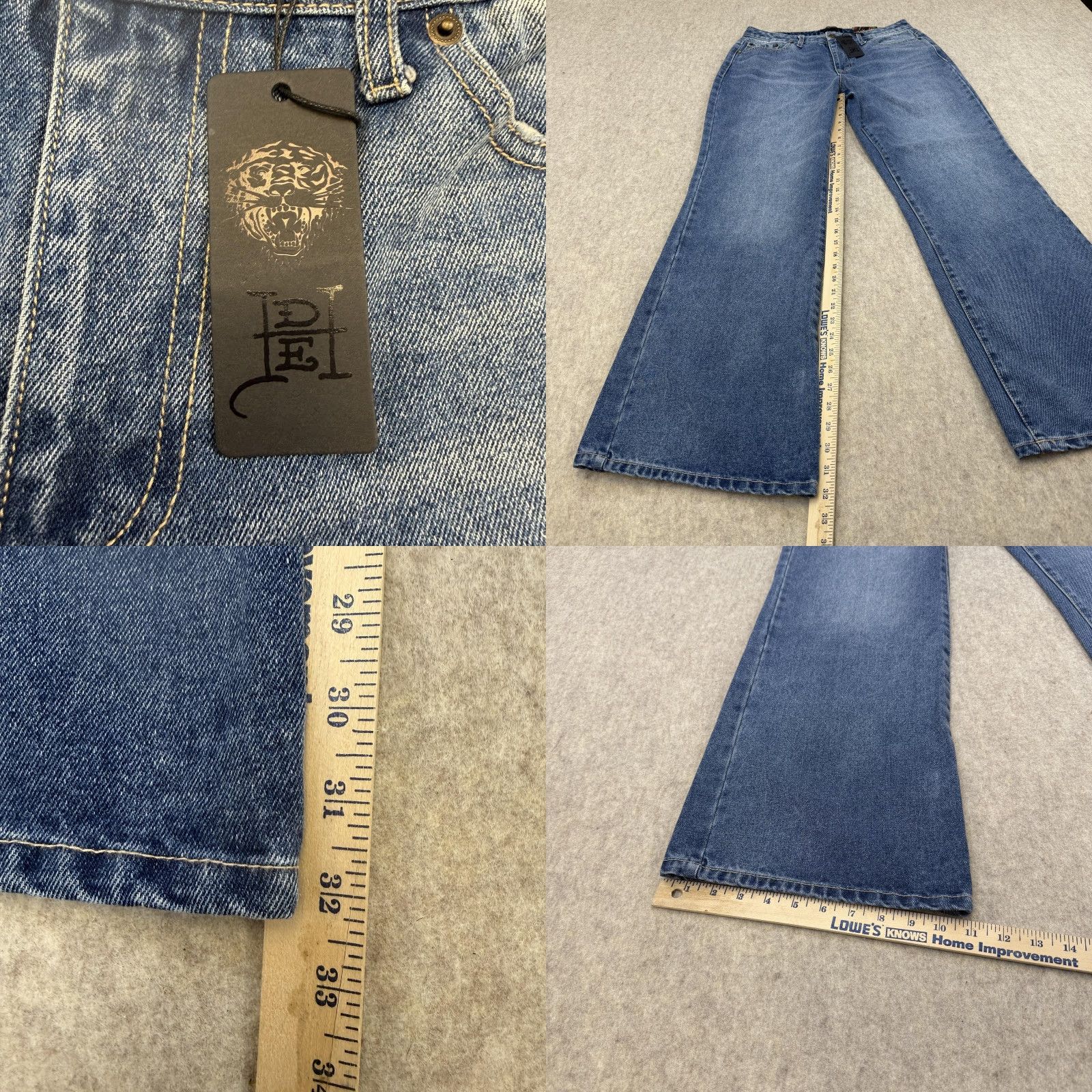 Ed Hardy Ed Hardy Jeans Mens 30 Light Wash Baggy Koi Dragon Tiger Snake Graphic Jeans Size US 30 / EU 46 - 8 Thumbnail