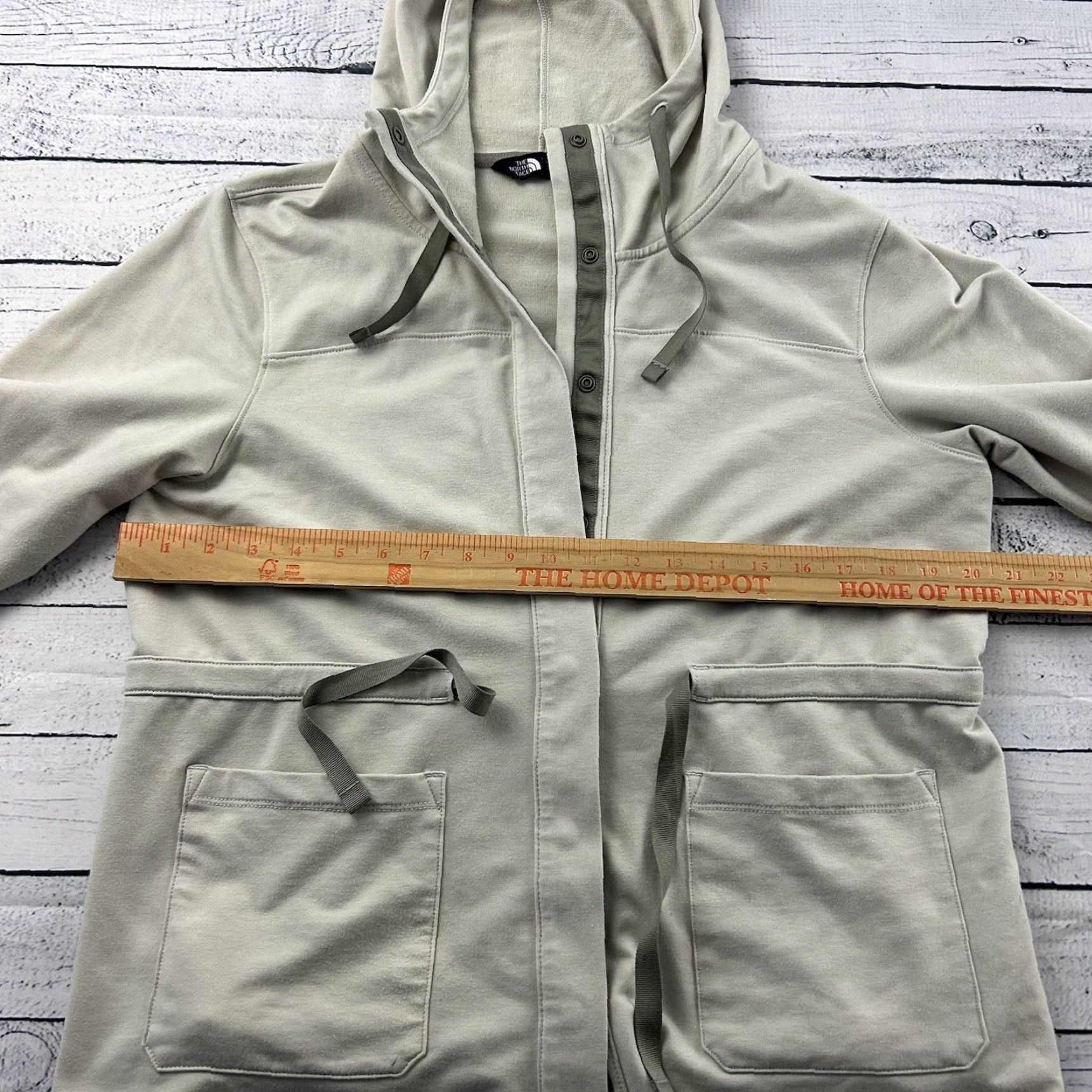 The North Face The North Face Hooded Snap Button Front Sweatshirt Jacket Women's Beige M Size M / US 6-8 / IT 42-44 - 4 Thumbnail