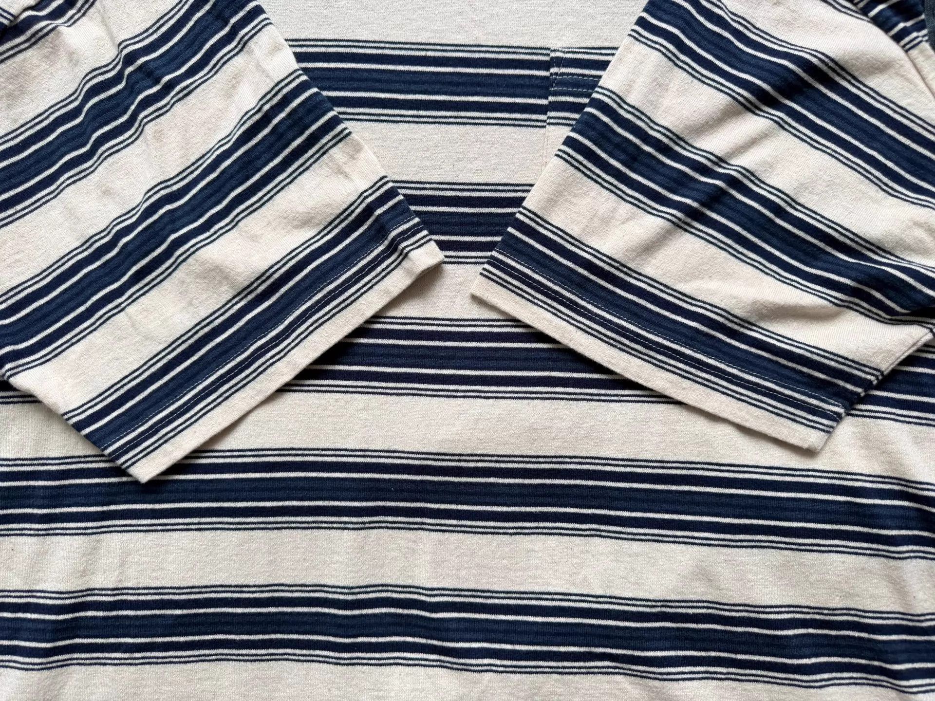 Visvim VISVIM 22SS BORDER JUMBO TEE S/S Blue Stripe Cashmere-blend Size US XL / EU 56 / 4 - 7 Thumbnail