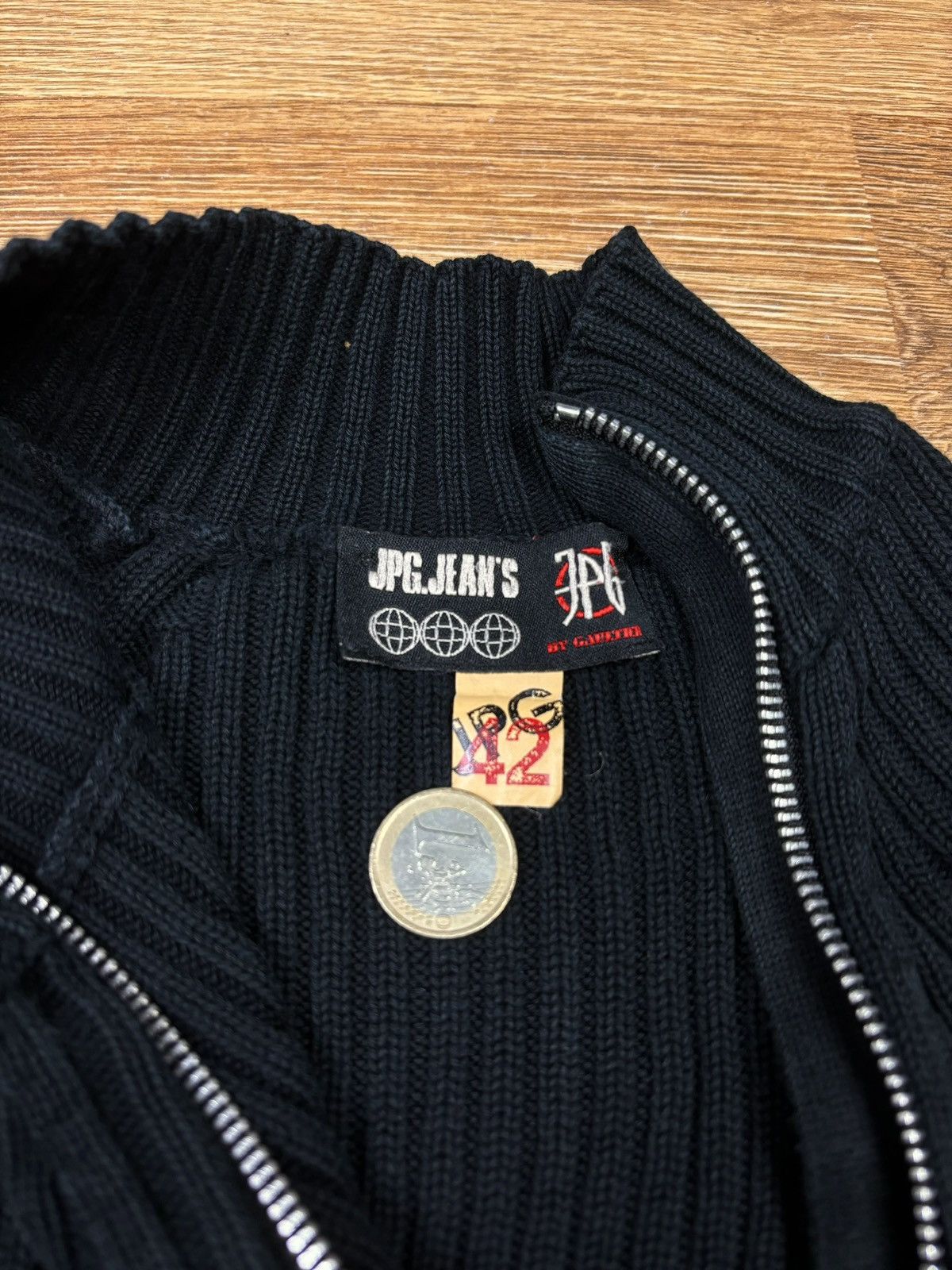 Jean Paul Gaultier Jean Paul Gaultier Asymmetrical Knitted Zip Up