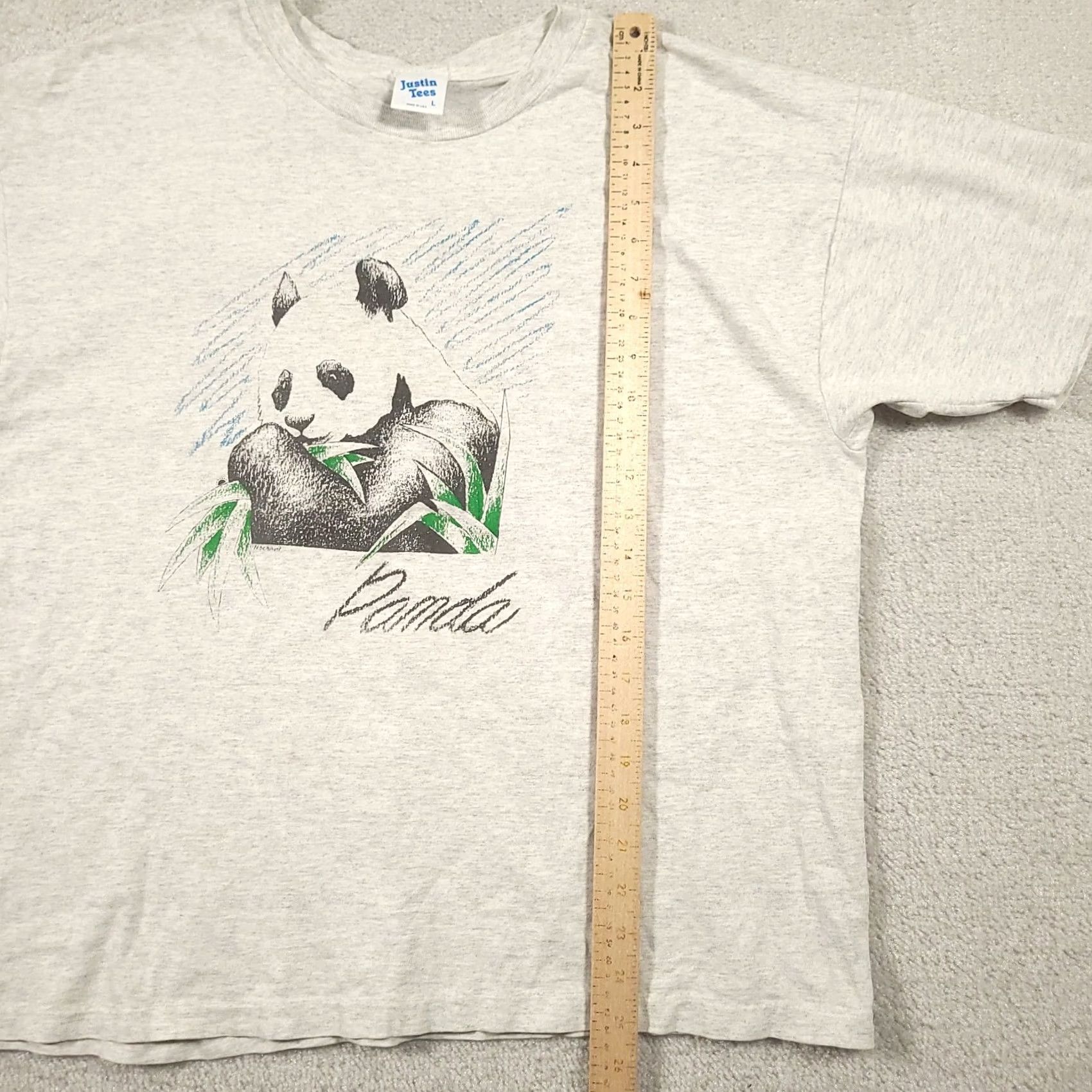 Vintage VINTAGE 90s Panda Animal Nature Art Short Sleeve Gray T Shirt Large Mens Size US L / EU 52-54 / 3 - 5 Thumbnail