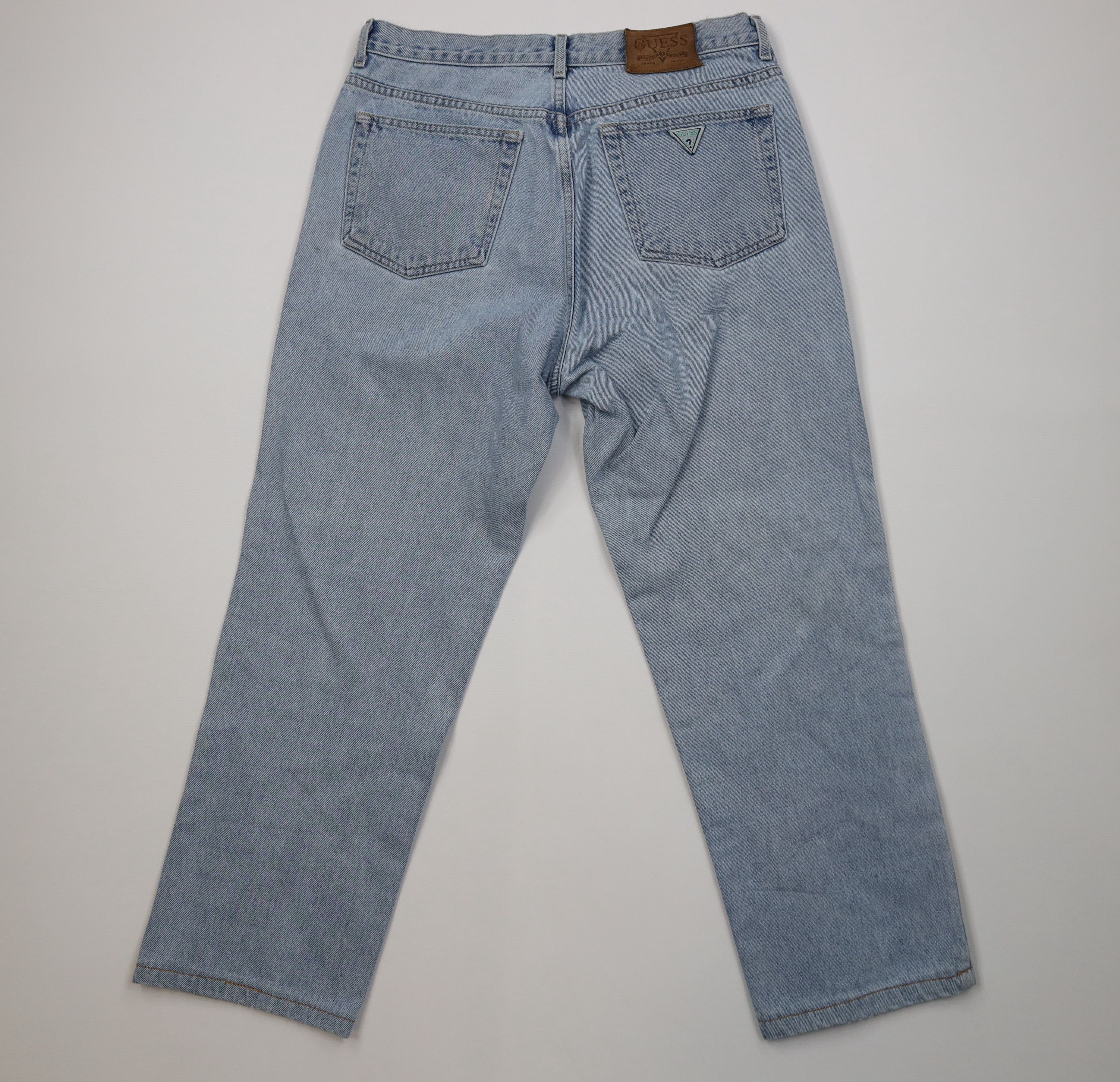 Guess Vintage 90s Guess Relaxed Fit Denim Jeans Blue Cotton USA Size US 33 - 12 Thumbnail