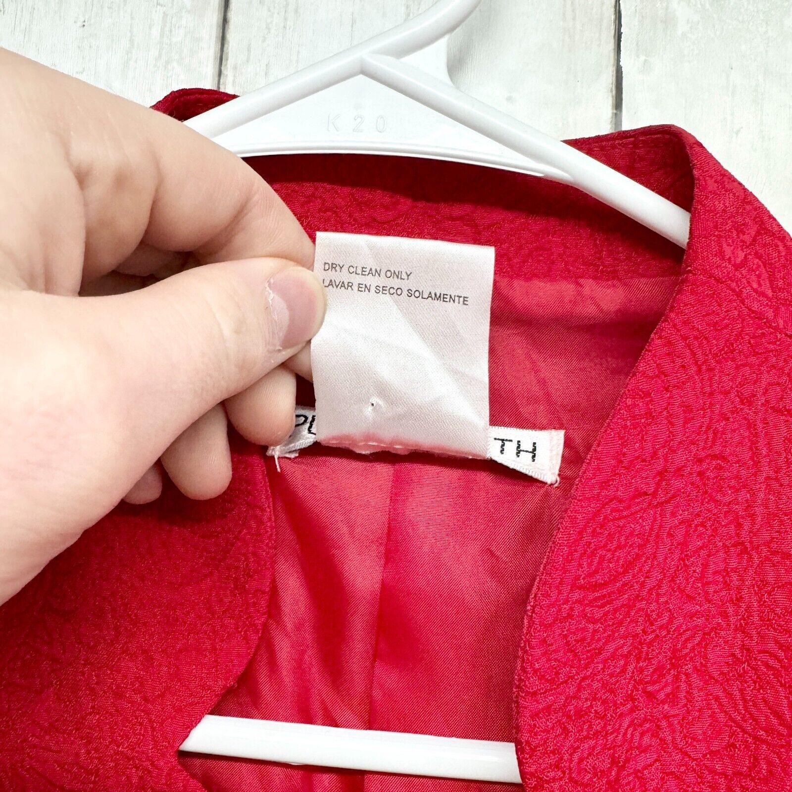 Other Plaza South Blazer Size 10 Red Laced Trim Cuff Button Down Size L / US 10 / IT 46 - 4 Thumbnail