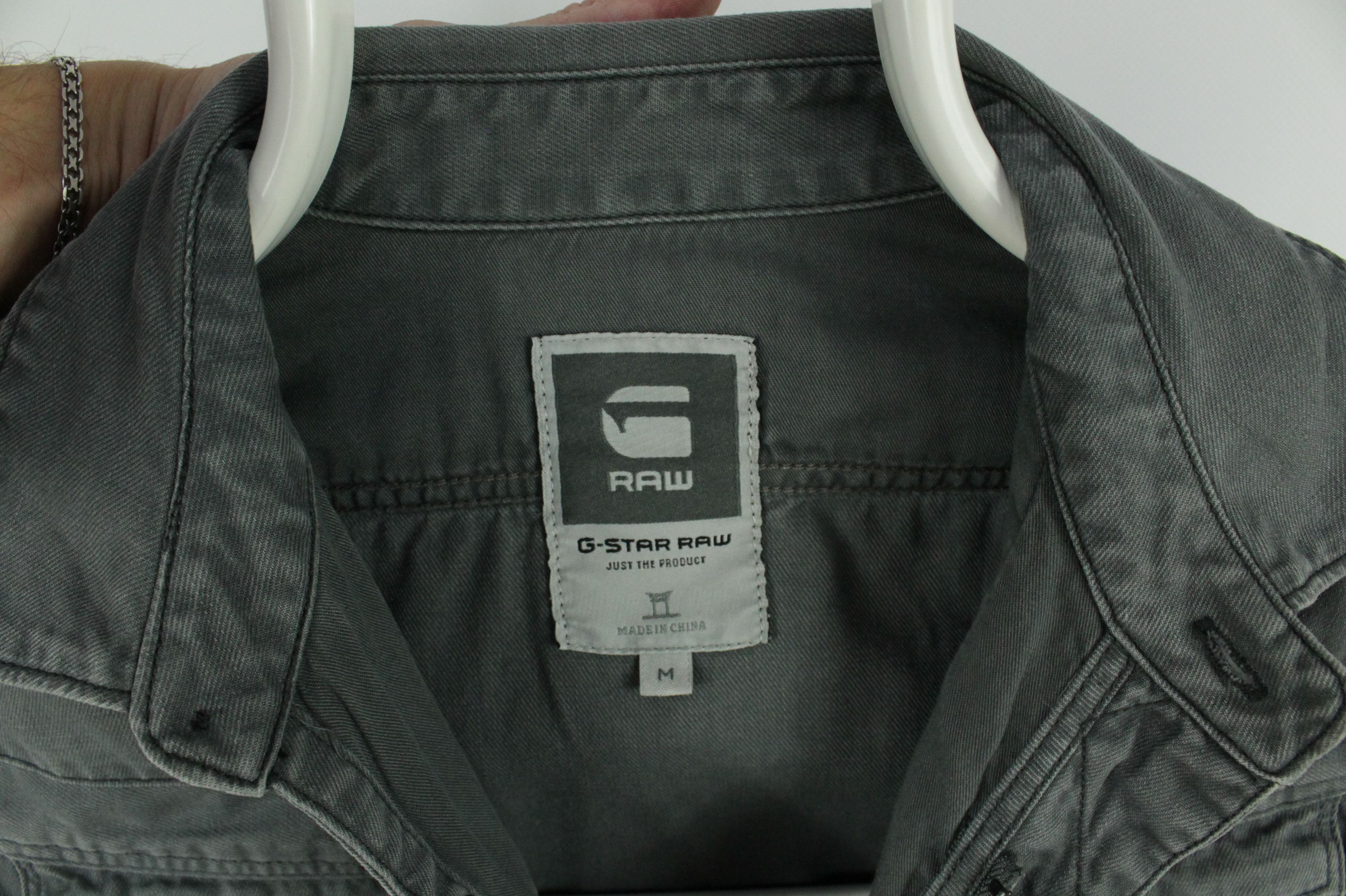 G-Star G-Star Raw Tailor Gray Denim Slim Fit Zip Shirt Size US M / EU 48-50 / 2 - 4 Thumbnail