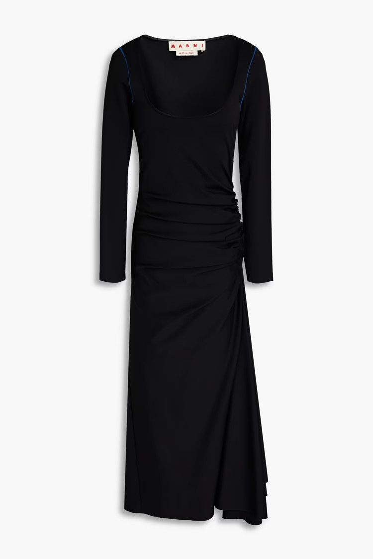 Marni o1y1025 Midi Dress in Black Size S / US 4 / IT 40 - 1 Thumbnail
