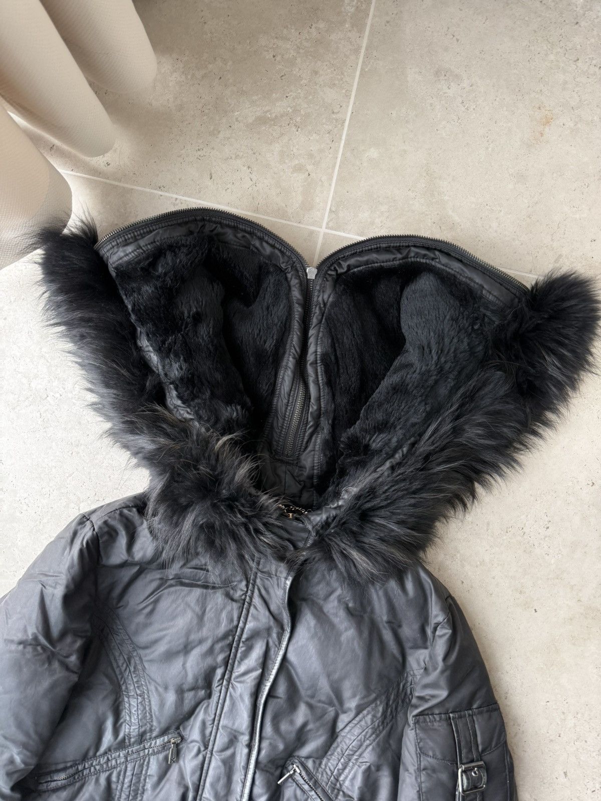 If Six Was Nine 00s LGB If Six Was Nine Style Multi Pocket Faux Fur Jacket Size M / US 6-8 / IT 42-44 - 4 Thumbnail