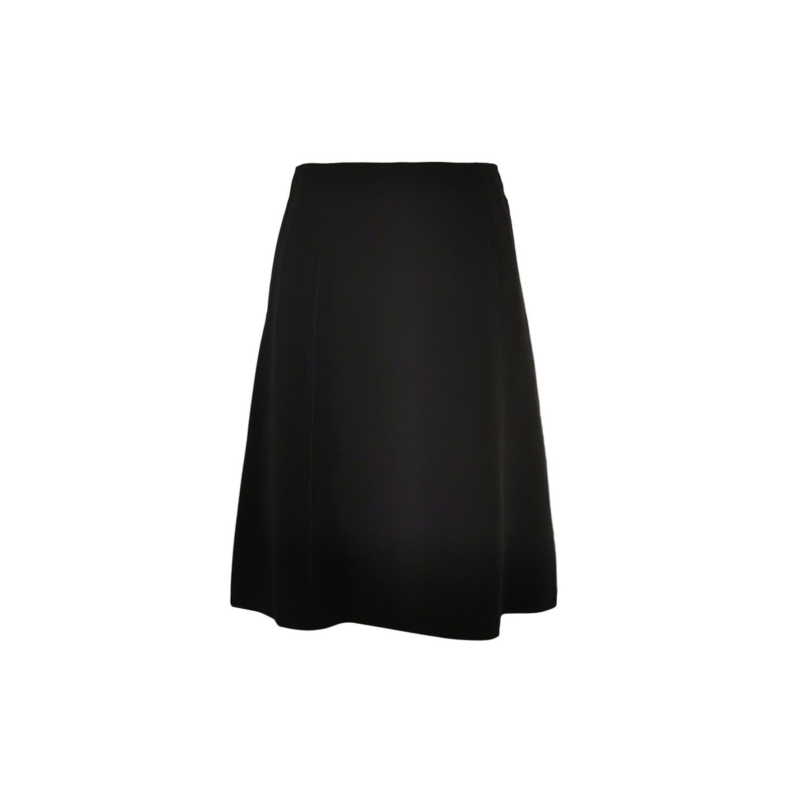 Prada Prada Solid Black Midi Skirt Size 38 0089 Size 38" / US 16 / IT 52 - 1 Thumbnail