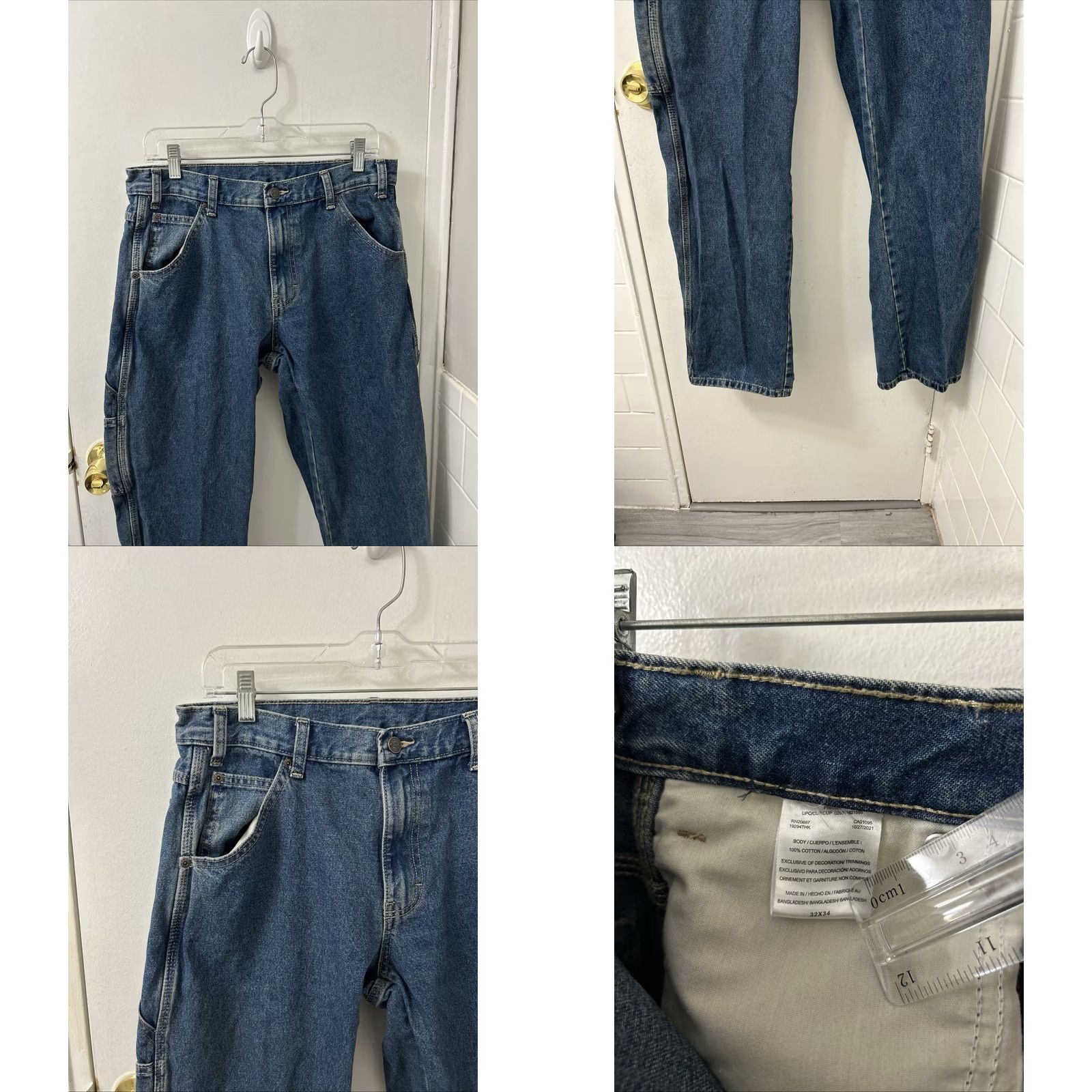 Dickies Dickies Carpenter Jeans Mens 32x31 Blue Denim Utility Work Pants 19294THK Size US 32 / EU 48 - 8 Thumbnail