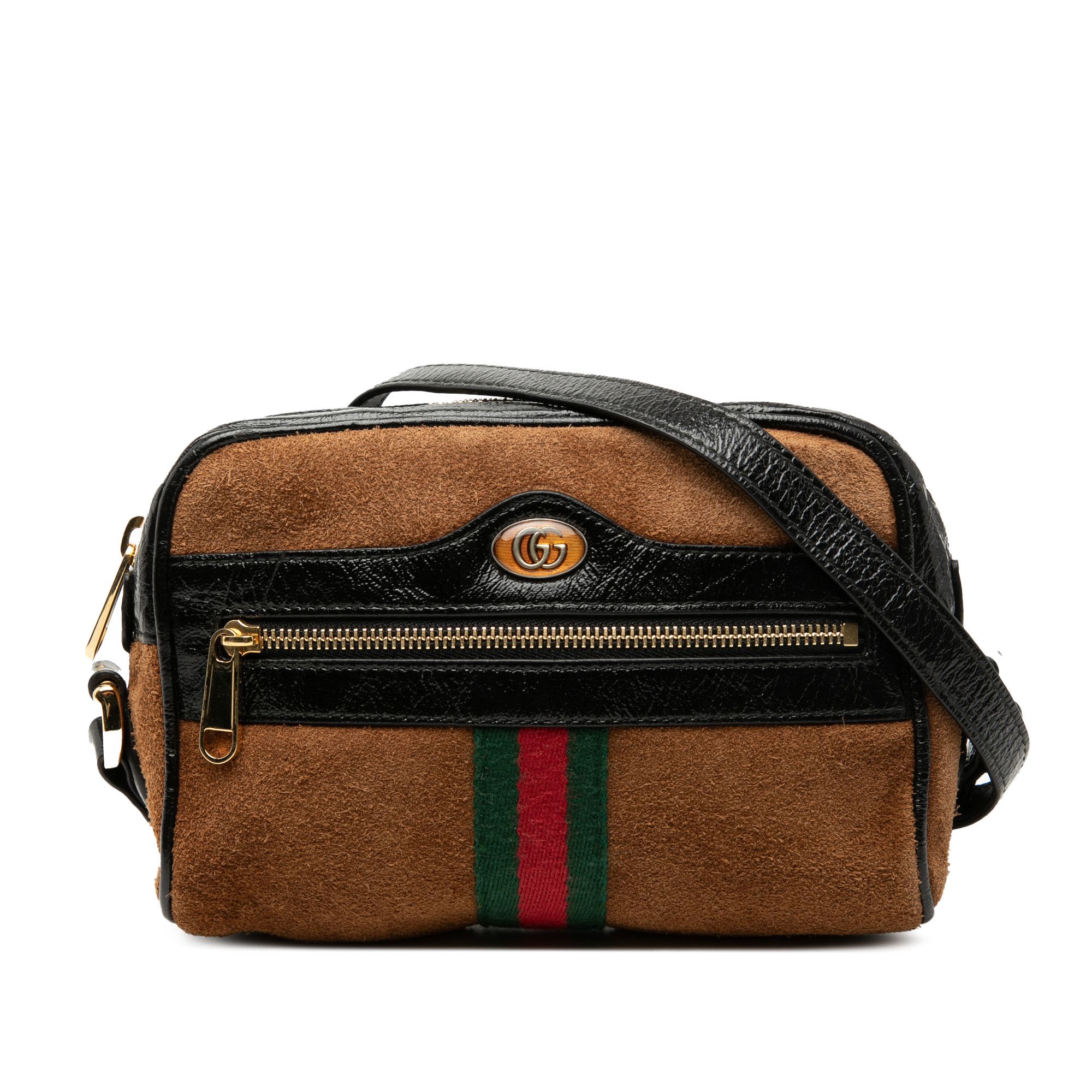 Gucci Gucci Mini Suede Web Ophidia Crossbody Size ONE SIZE - 1 Thumbnail