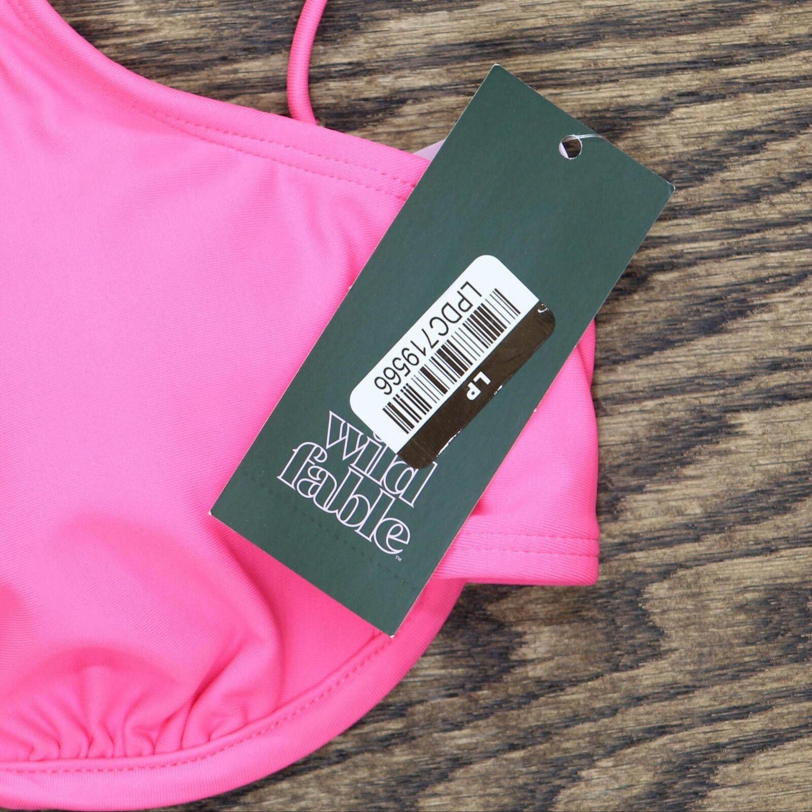 Designer NWT Wild Fable Underwire Bikini Top LREP67 XL Bright Pink Size XL / US 12-14 / IT 48-50 - 3 Thumbnail