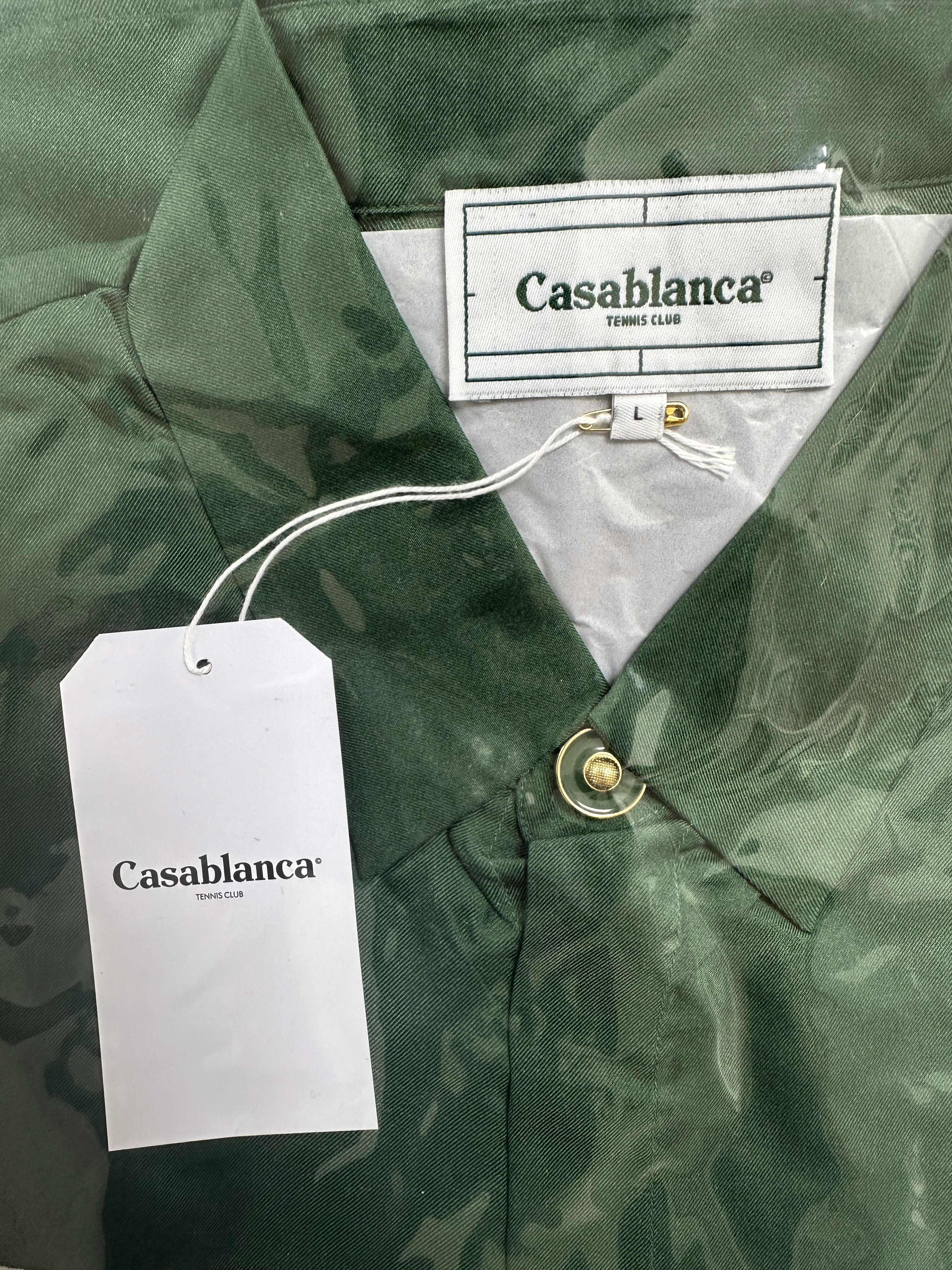 Casablanca Debut Runway (2019 Archive) Sid Silk Shirt Size US L / EU 52-54 / 3 - 4 Thumbnail