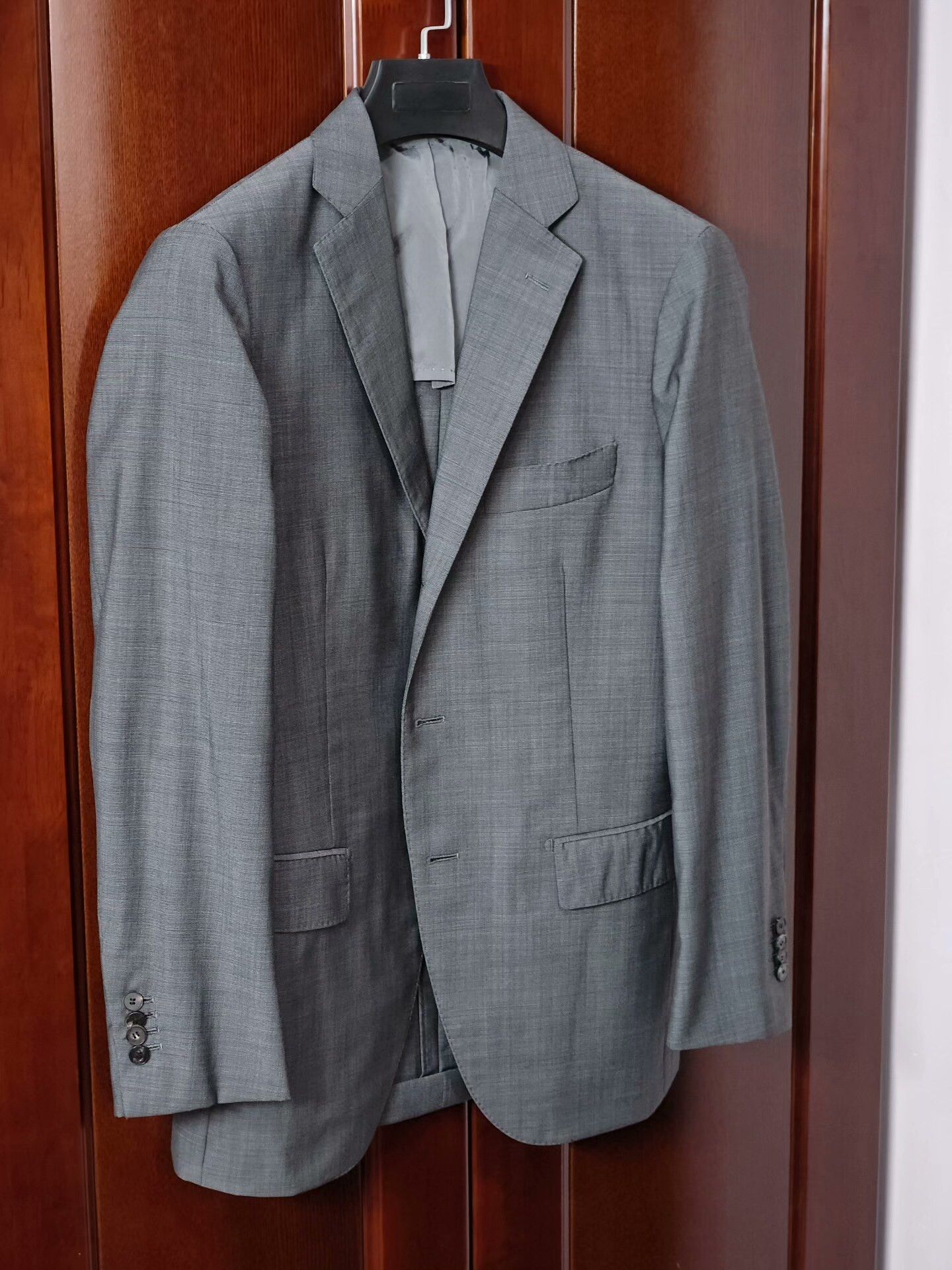 Loro Piana Italian Loro Piana Gray Wool Suit Size US S / EU 44-46 / 1 - 1 Thumbnail
