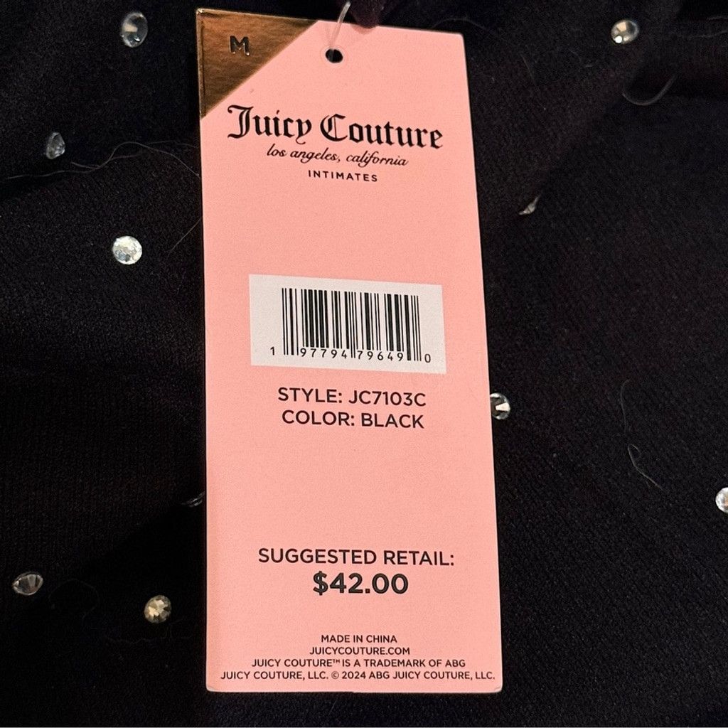 Juicy Couture Juicy Couture Bodysuit Shorts Rhinestones SZ M JC Leg LOGO Size ONE SIZE - 6 Thumbnail